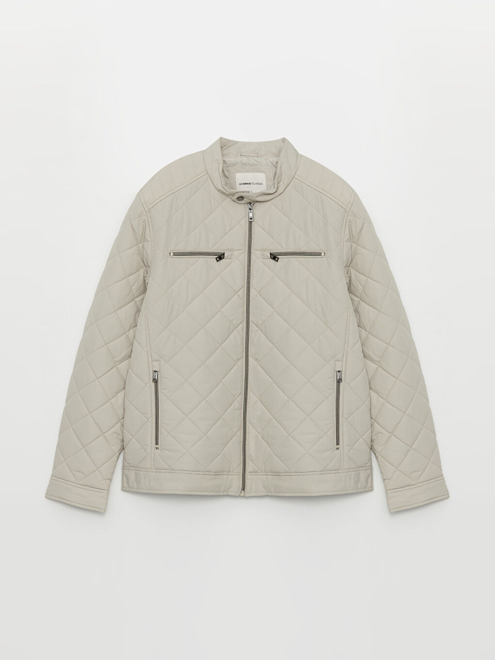 Ерлерге арналған стандартты пішім биік жағалы пуховик пальто-6