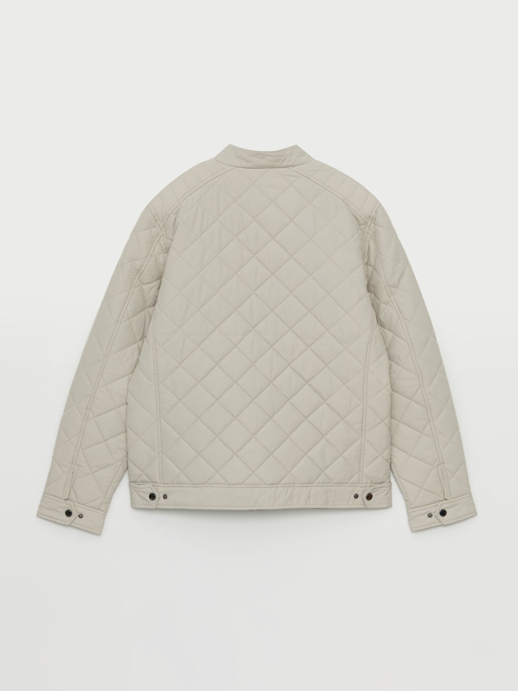 Ерлерге арналған стандартты пішім биік жағалы пуховик пальто-7