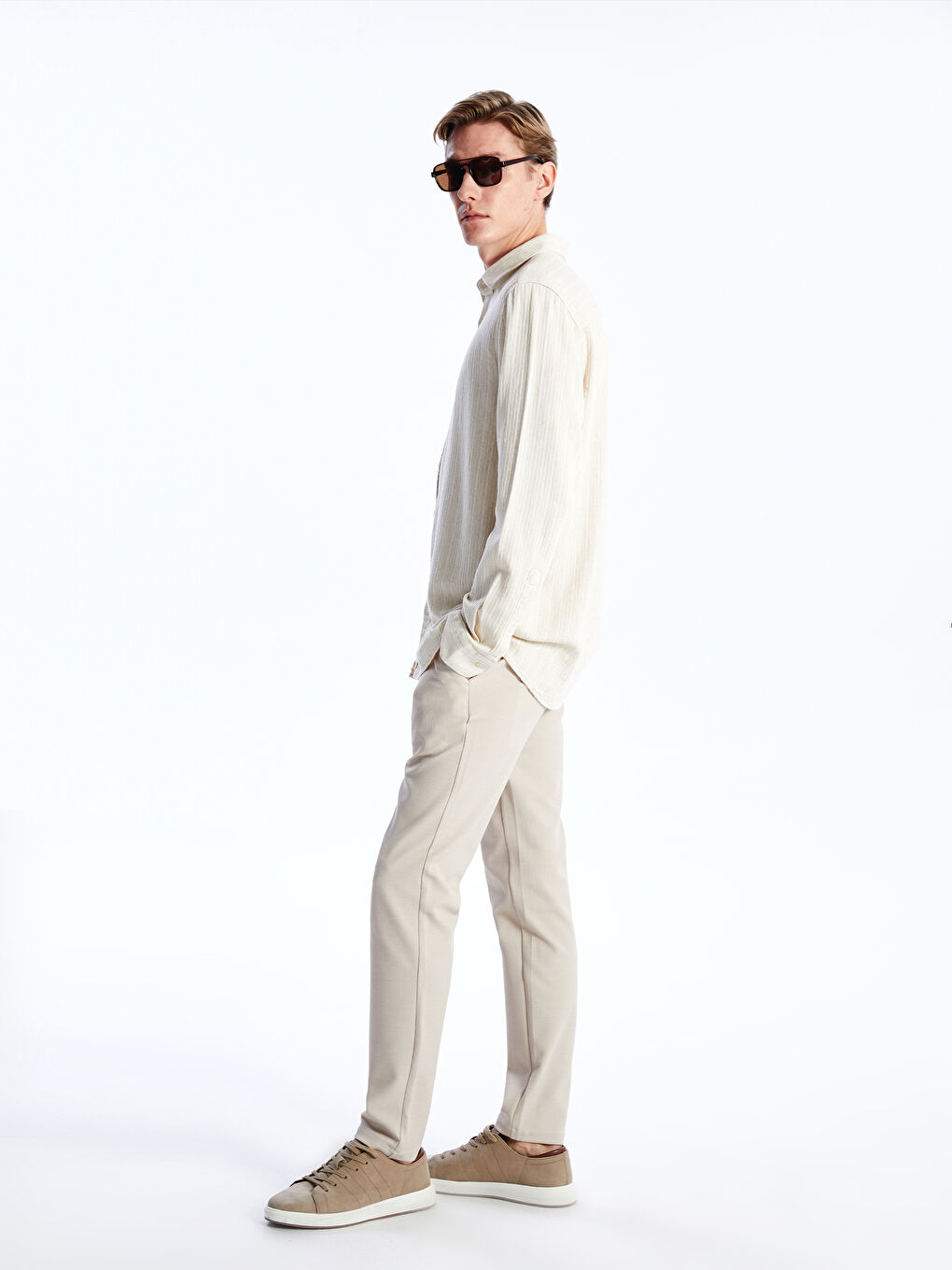 Muške pantalone slim fit -S40453Z8-QQB