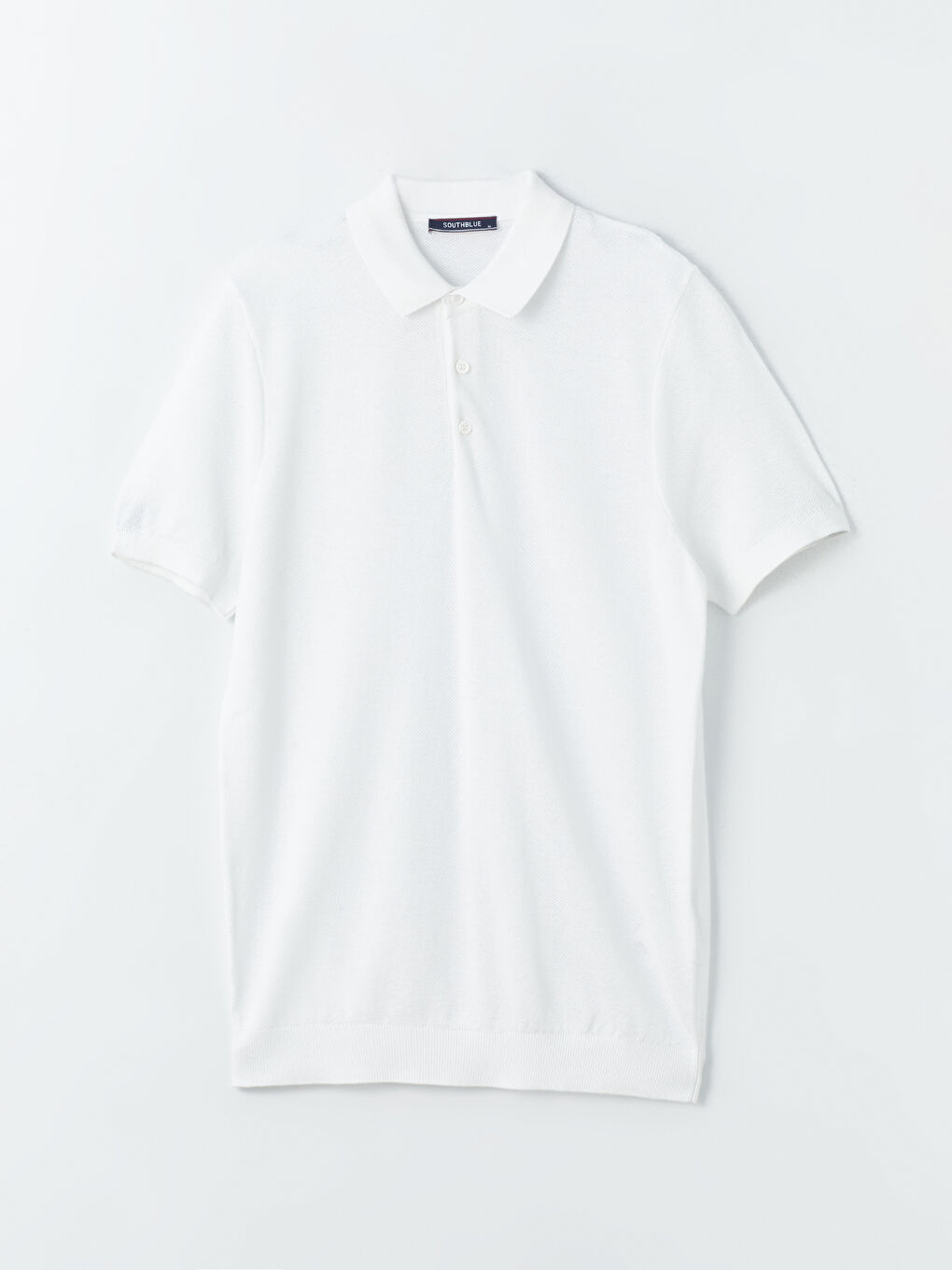 Polo Neck Short Sleeve Men's Tricot Sweater -S40457Z8-R9J