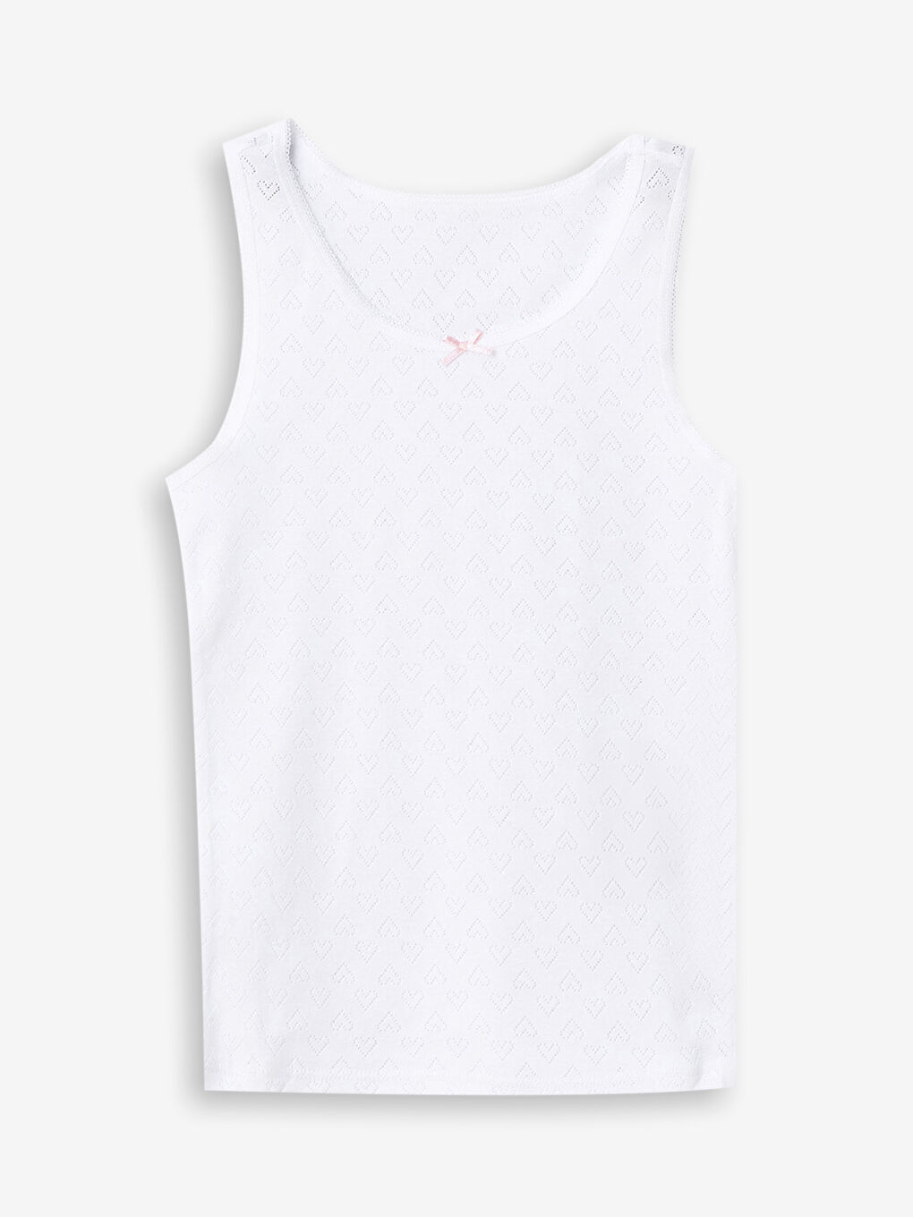 Beyaz Bisiklet Yaka Kız Çocuk Atlet