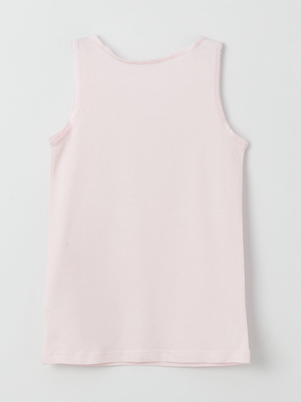 Pembe Bisiklet Yaka Kız Çocuk Atlet-1