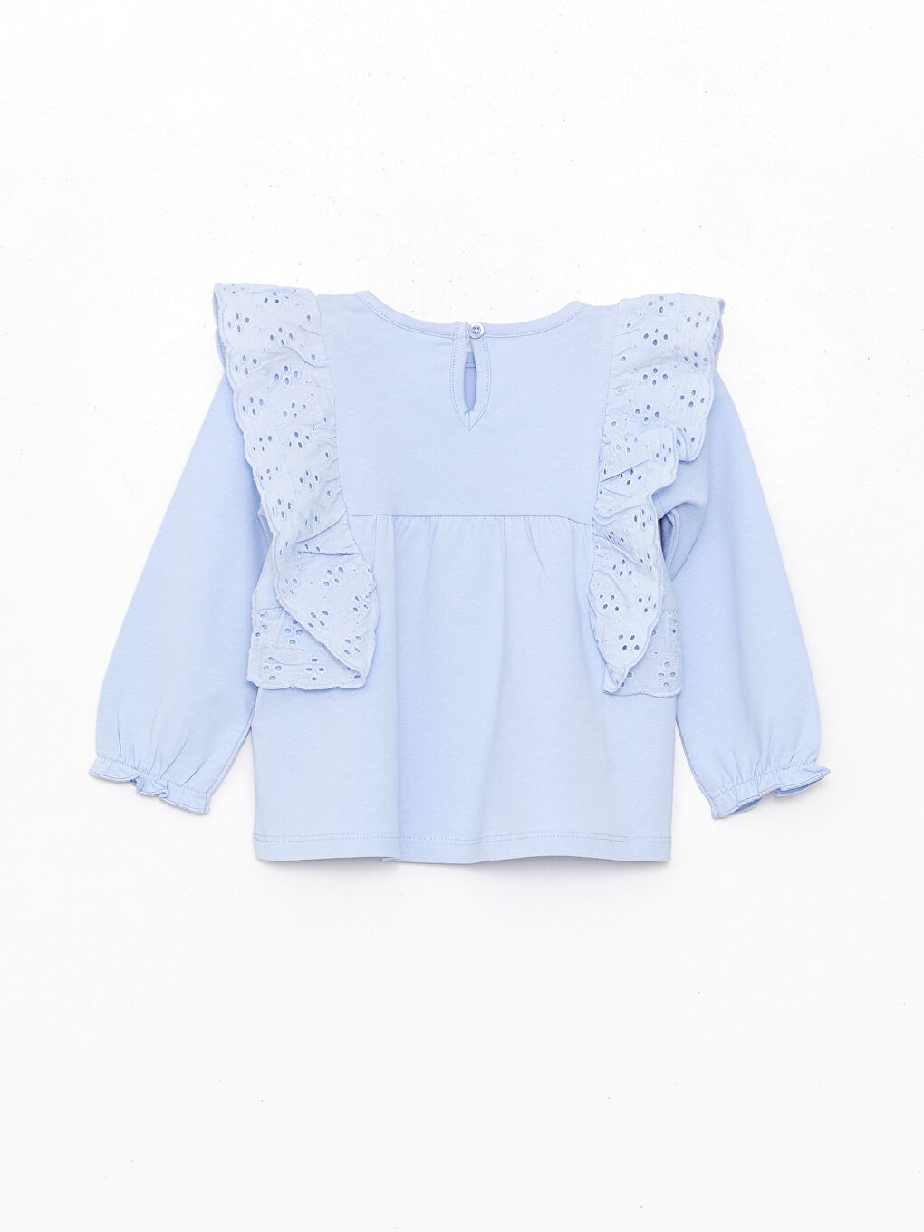 Mavi Bisiklet Yaka Uzun Kollu Baskılı Kız Bebek Bluz ve Tayt 2'li Takım-2