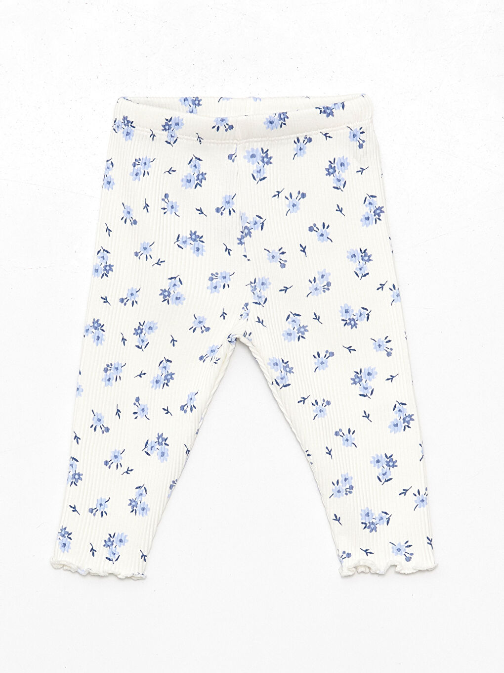 Mavi Bisiklet Yaka Uzun Kollu Baskılı Kız Bebek Bluz ve Tayt 2'li Takım-4