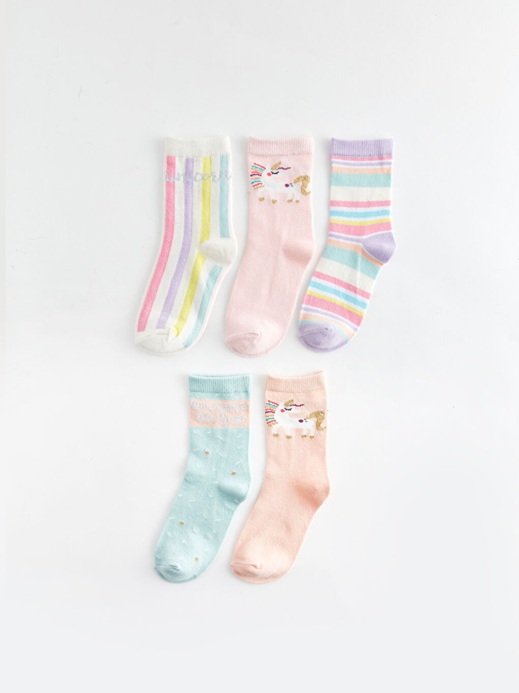 Chaussettes de Cheville à Motifs pour Filles Lot de 5 Pièces