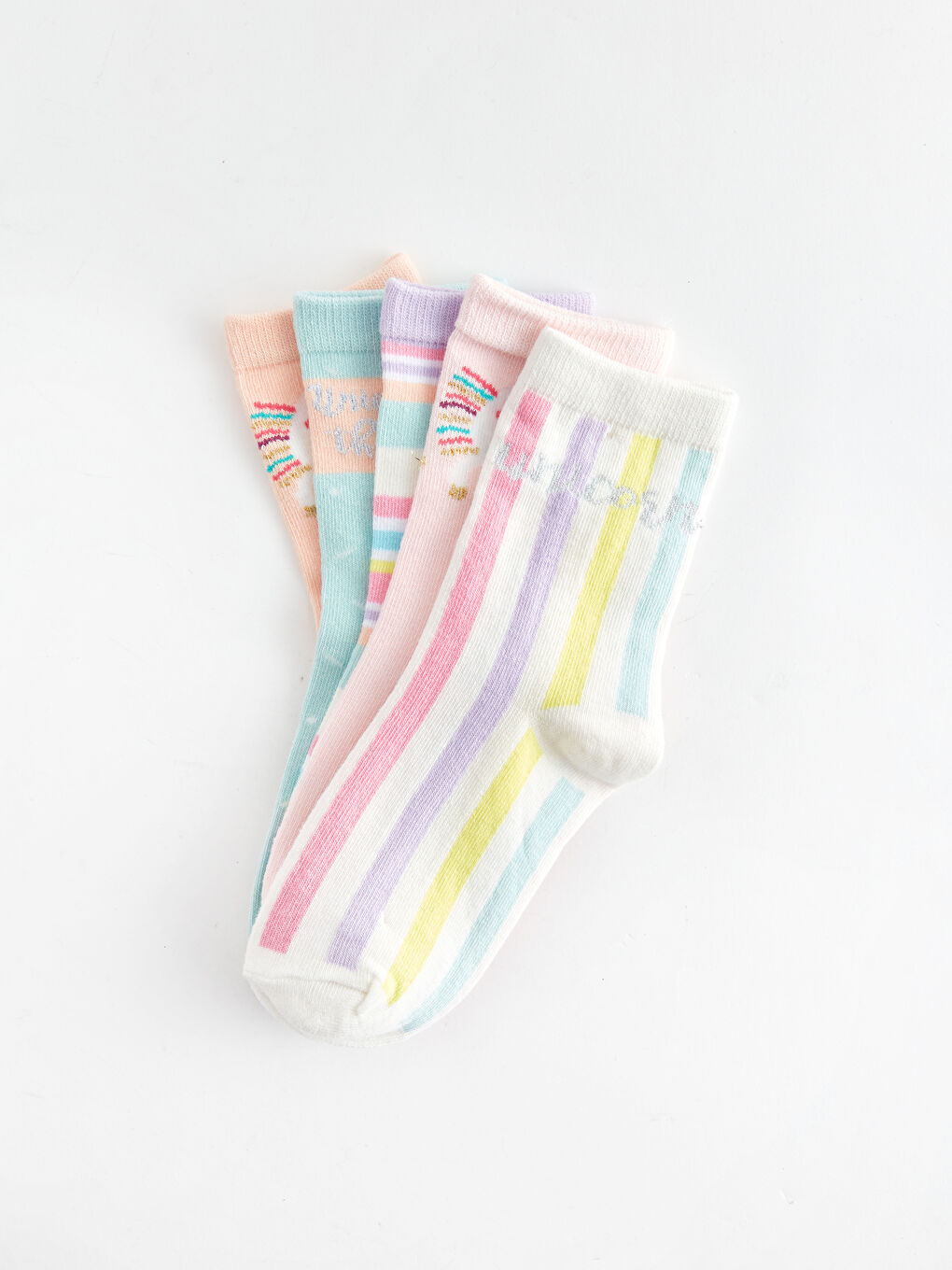 Chaussettes de Cheville à Motifs pour Filles Lot de 5 Pièces-1