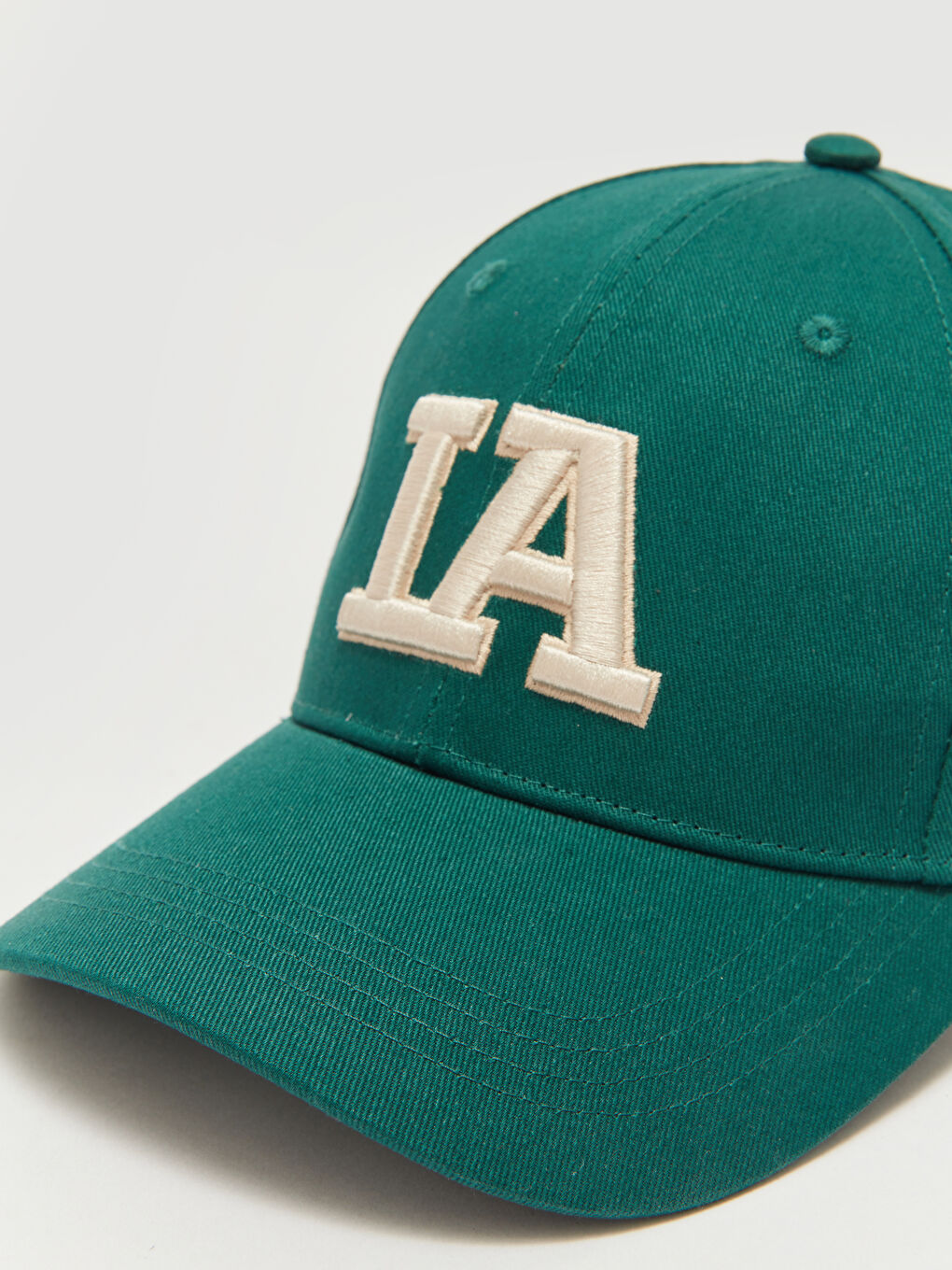 Yeşil Yazı Nakışlı Erkek Kep Şapka-4