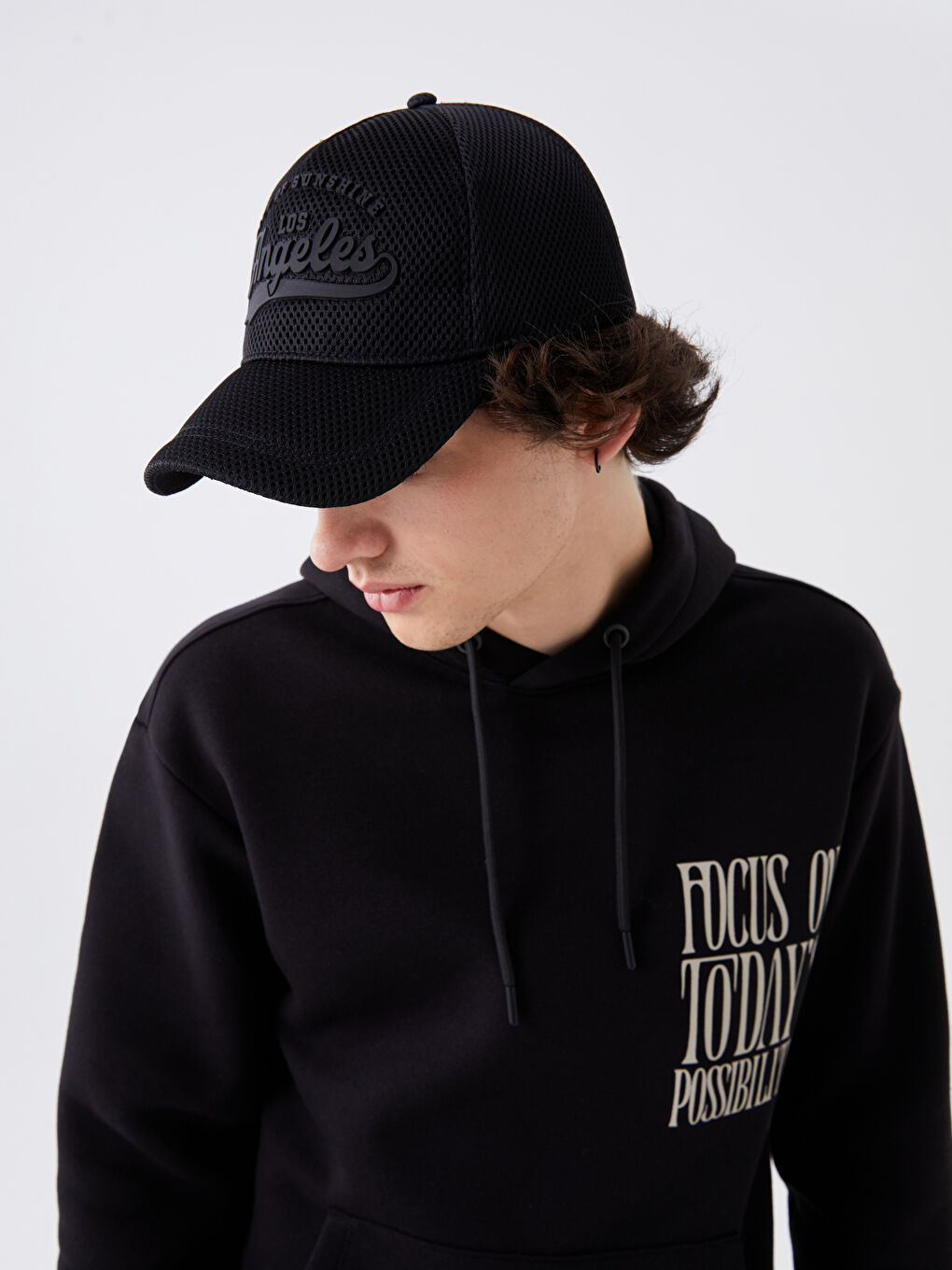 Text Printed Men's Baseball Cap -S40542Z8-HEG