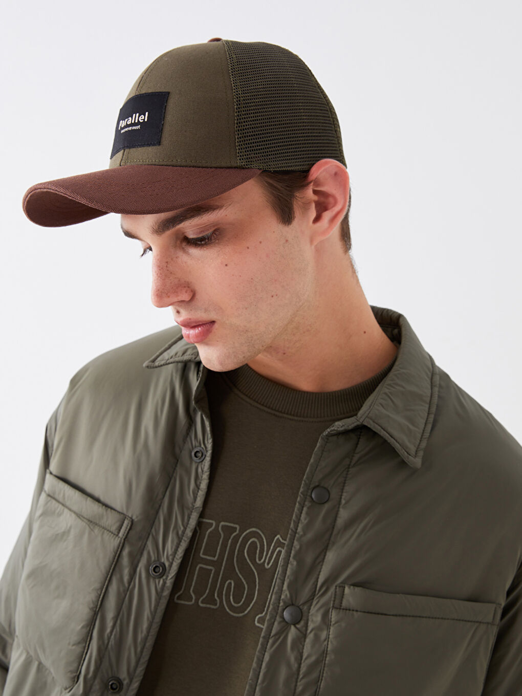 Yeşil Yazı Nakışlı Erkek Kep Şapka