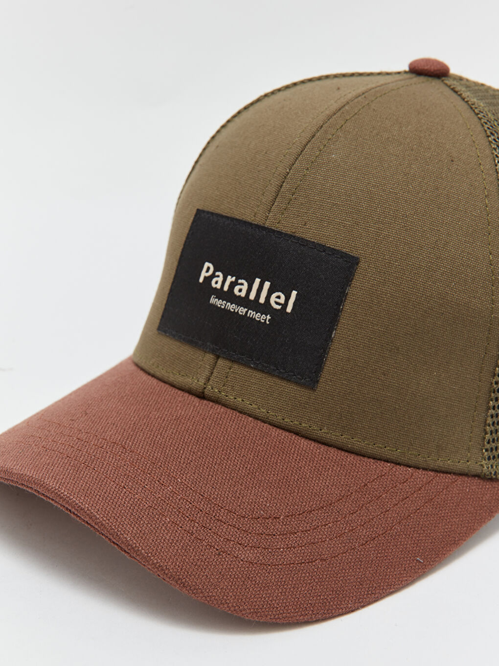 Yeşil Yazı Nakışlı Erkek Kep Şapka-4