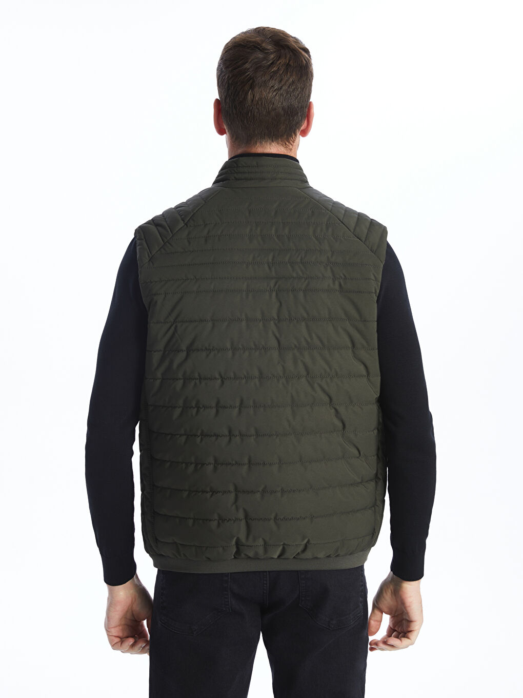 Standard Fit Turtle Neck Men's Vest -S40545Z8-J2L