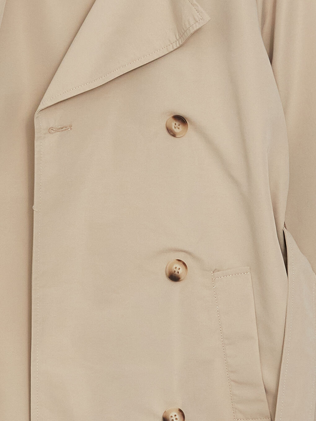 Jacket Collar Oversize Women's Trench Coat-7