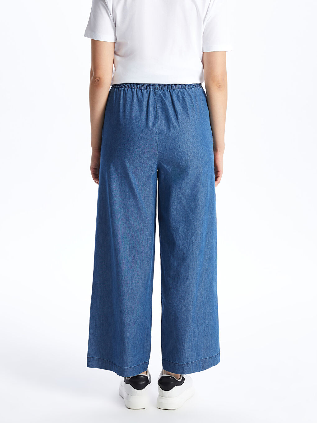 Wideleg Women's Jeans With Elastic Waist -S40564Z8-507