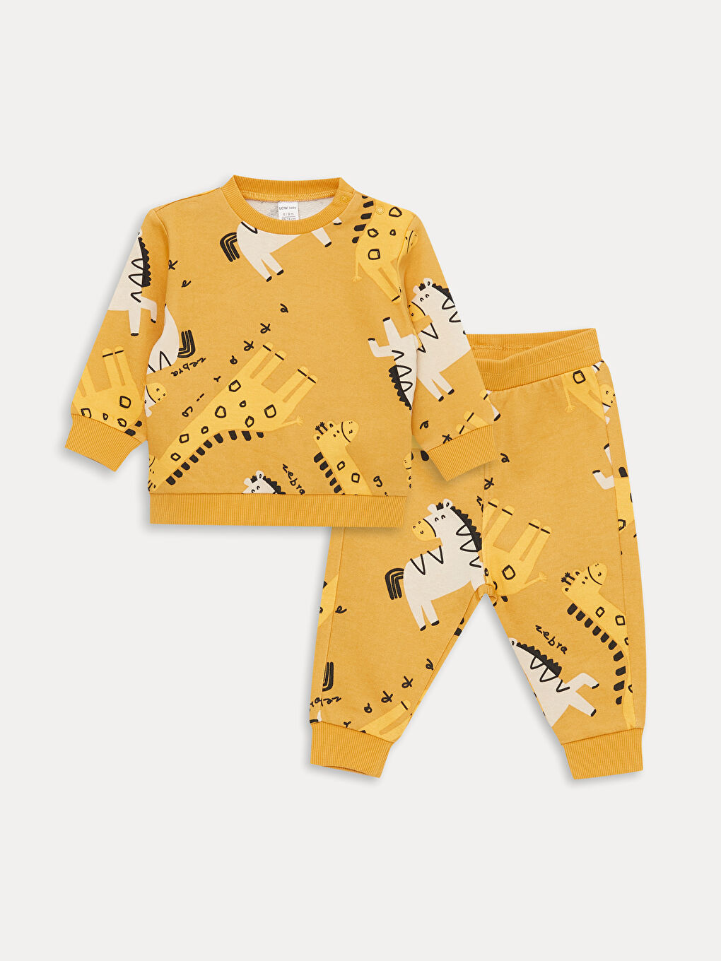 Crew Neck Printed Baby Boys' Sweatshirt and Tracksuit Bottom 2 Pack -S40570Z1-LUE