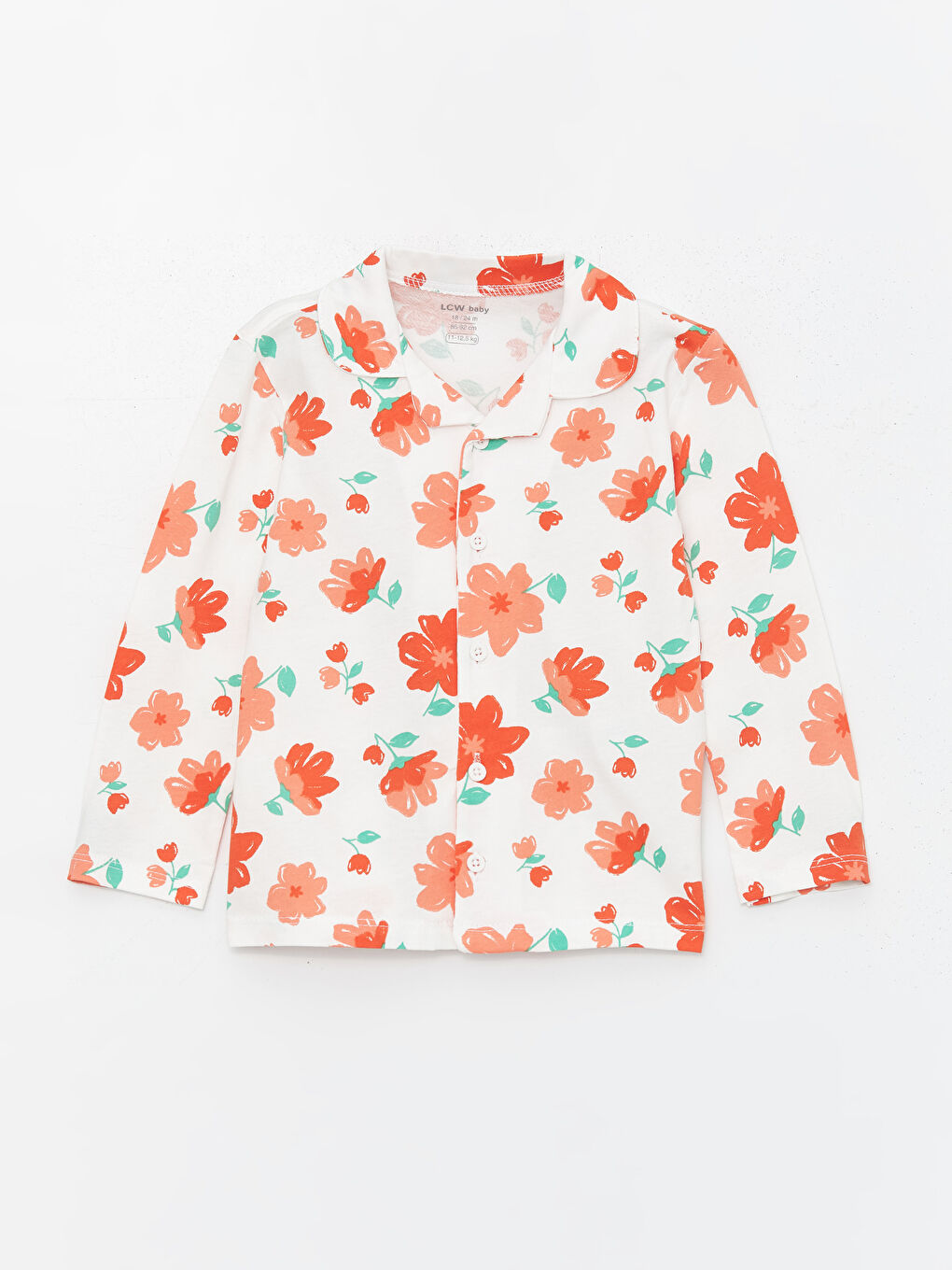 Polo Neck Long Sleeve Patterned Baby Girl Pajamas Set -S40595Z1-LRA