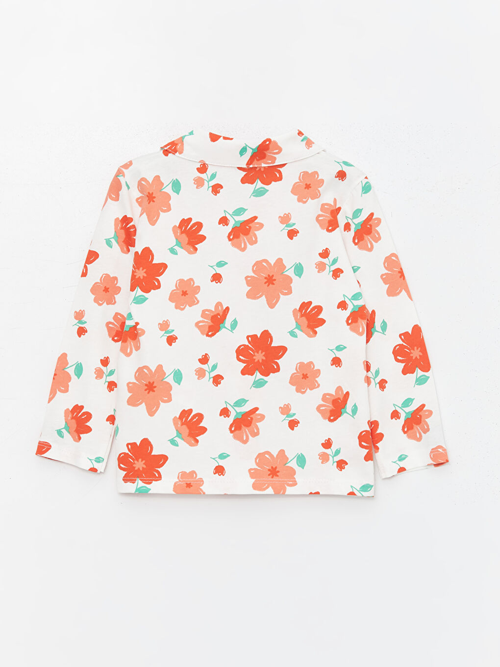 Polo Neck Long Sleeve Patterned Baby Girl Pajamas Set -S40595Z1-LRA