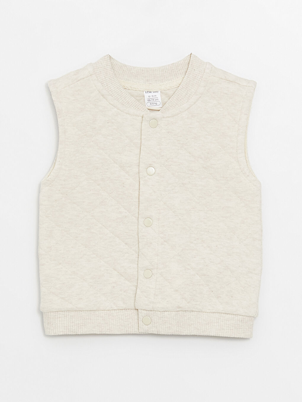 Crew Neck Self Patterned Baby Boys' Waistcoat -S40596Z1-D5R
