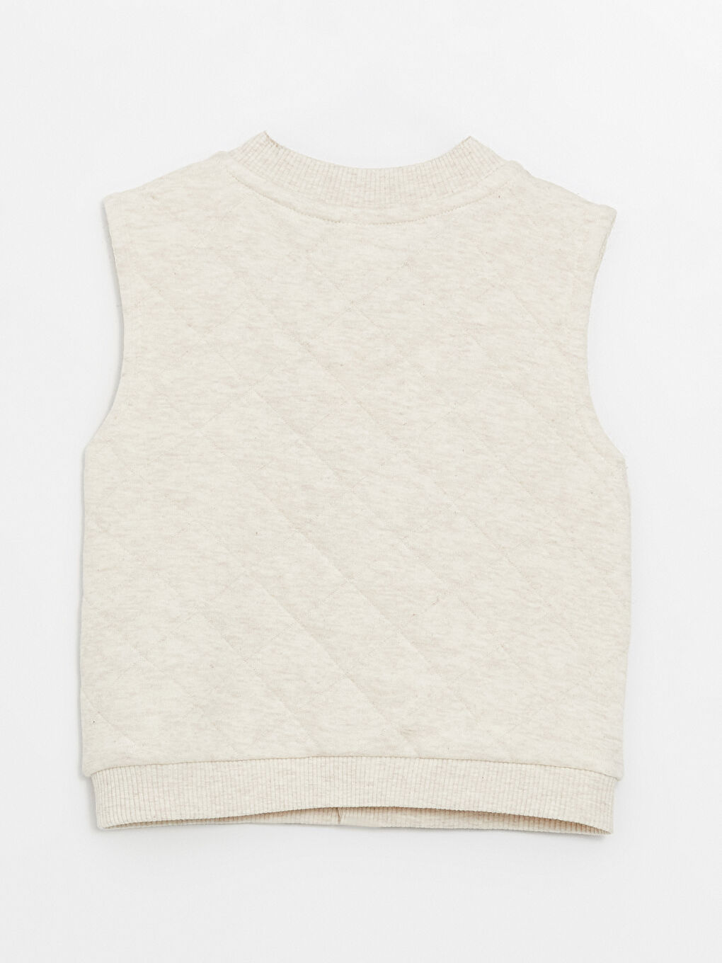 Crew Neck Self Patterned Baby Boys' Waistcoat -S40596Z1-D5R