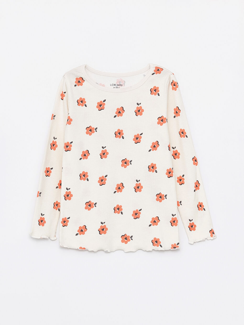 Crew Neck Printed Baby Girl Pajamas Set -S40608Z1-LRB