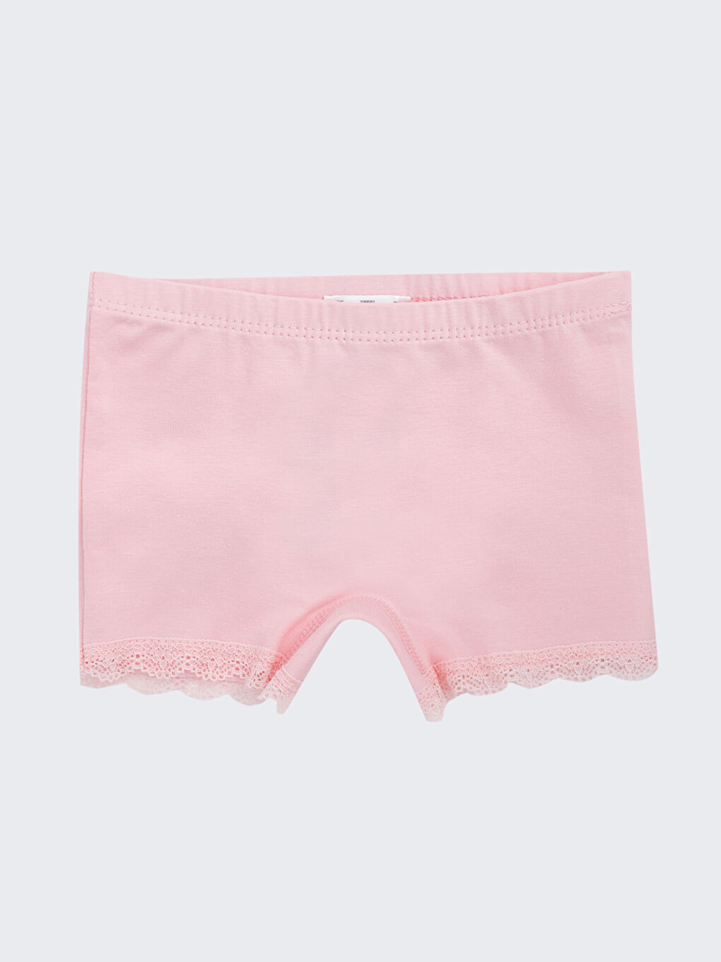 Pembe Beli Lastikli Basic Kız Bebek Boxer
