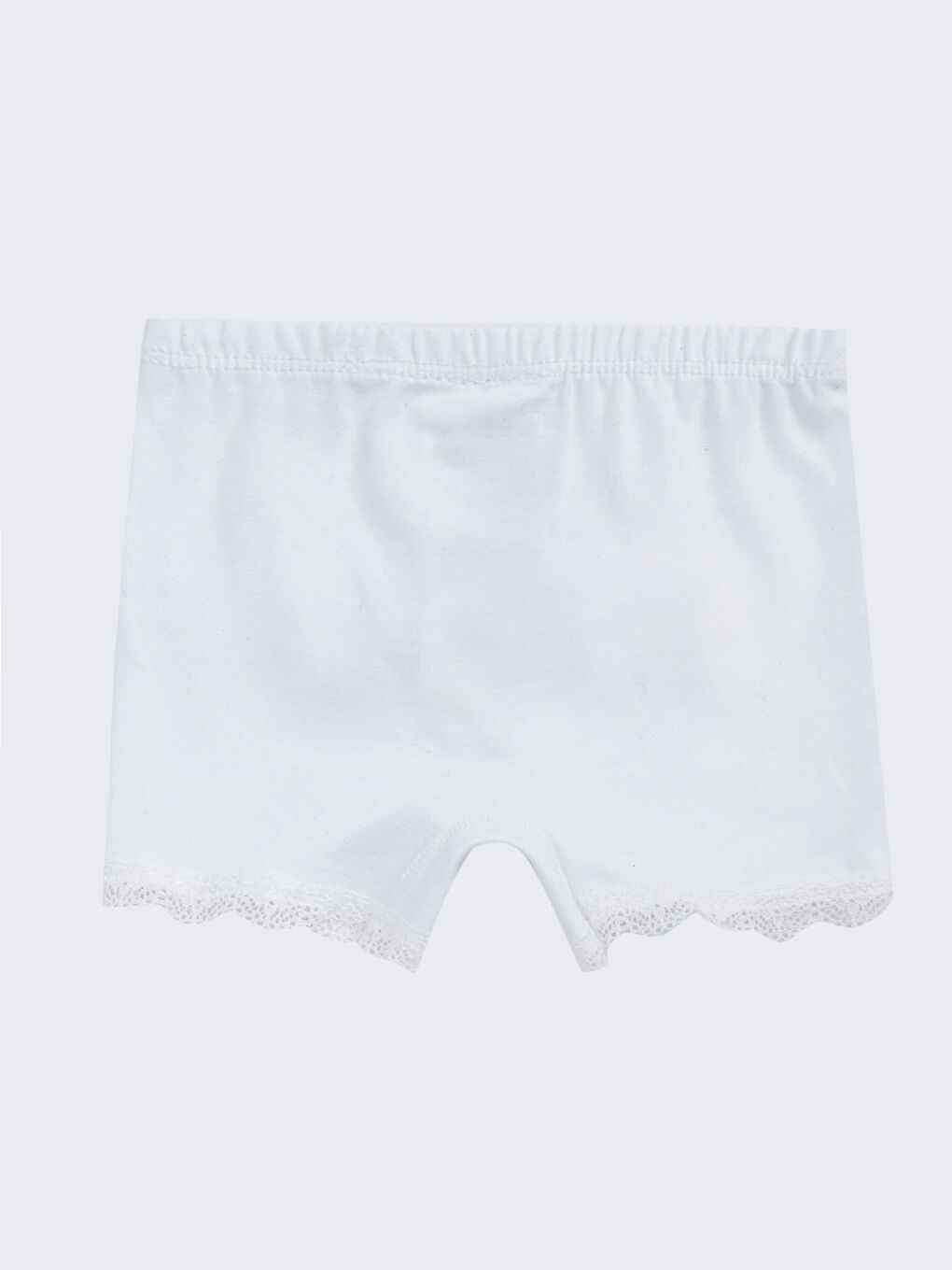 Beyaz Beli Lastikli Basic Kız Bebek Boxer-1