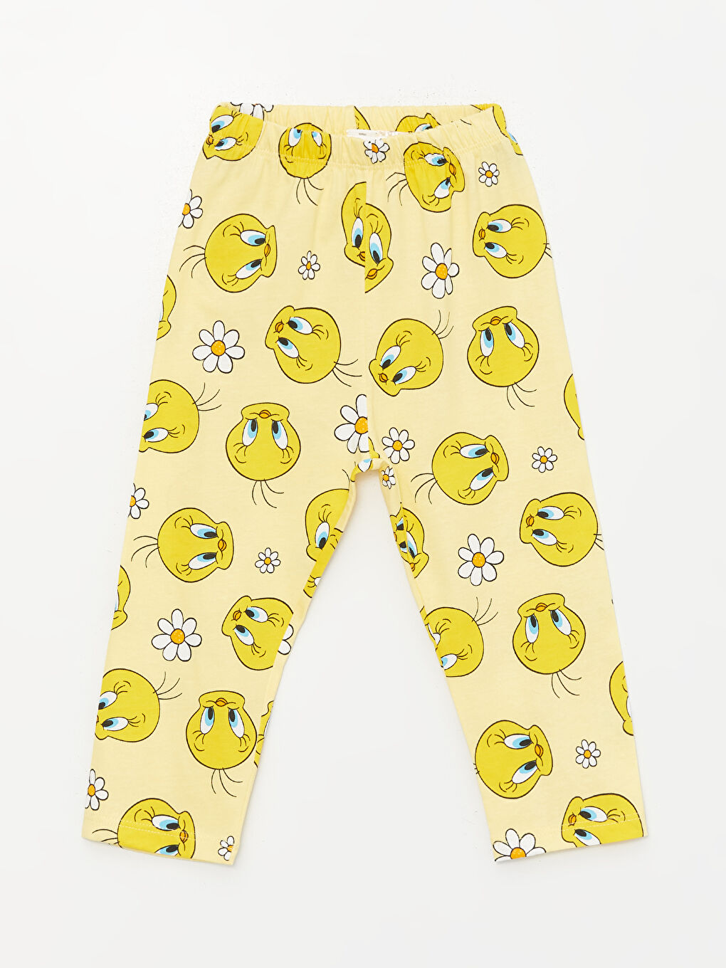 Sarı Polo Yaka Tweety Baskılı Kız Bebek Pijama Takımı-2