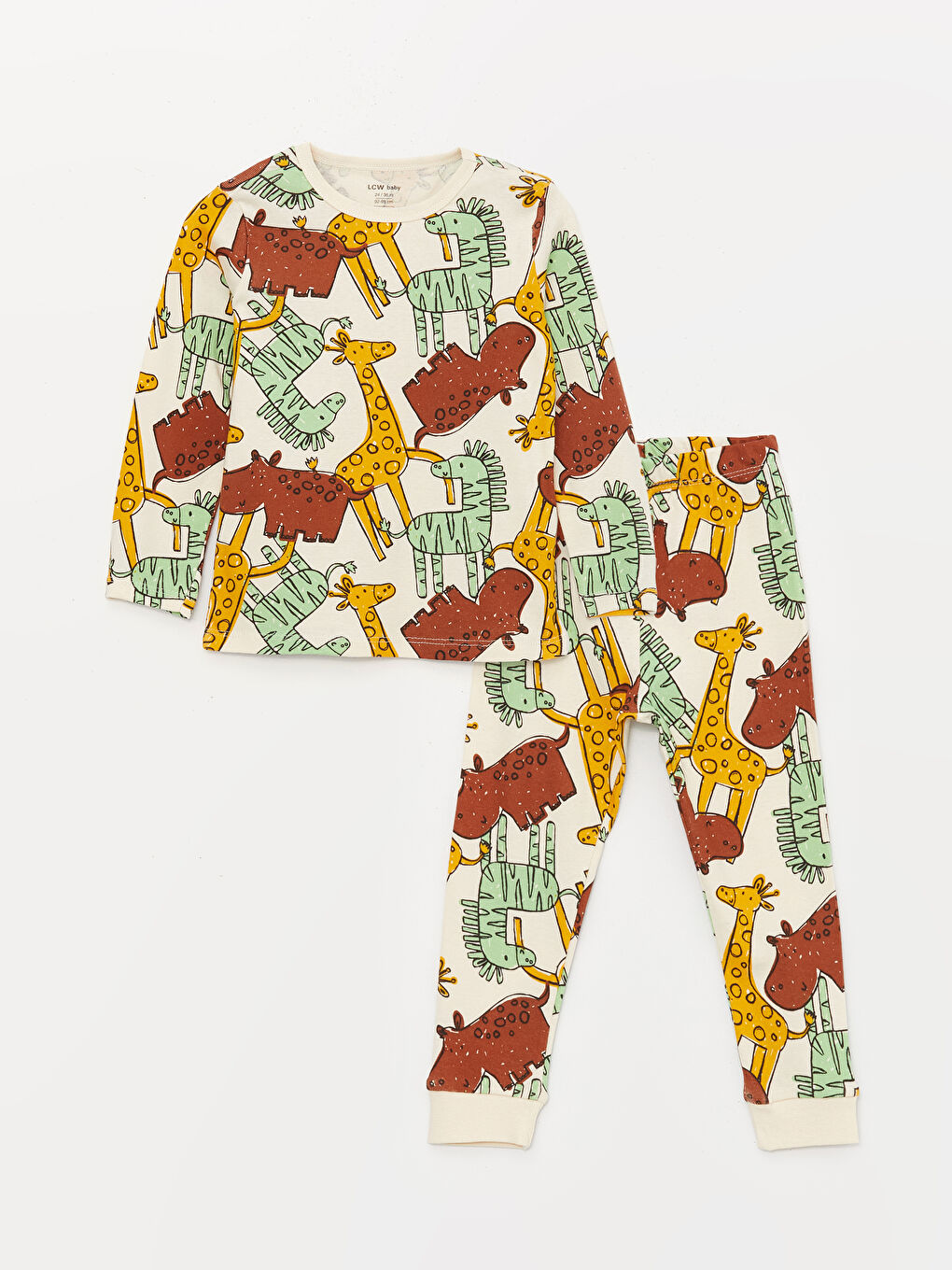 Crew Neck Long Sleeve Patterned Baby Boy Pajamas Set -S40657Z1-LRB
