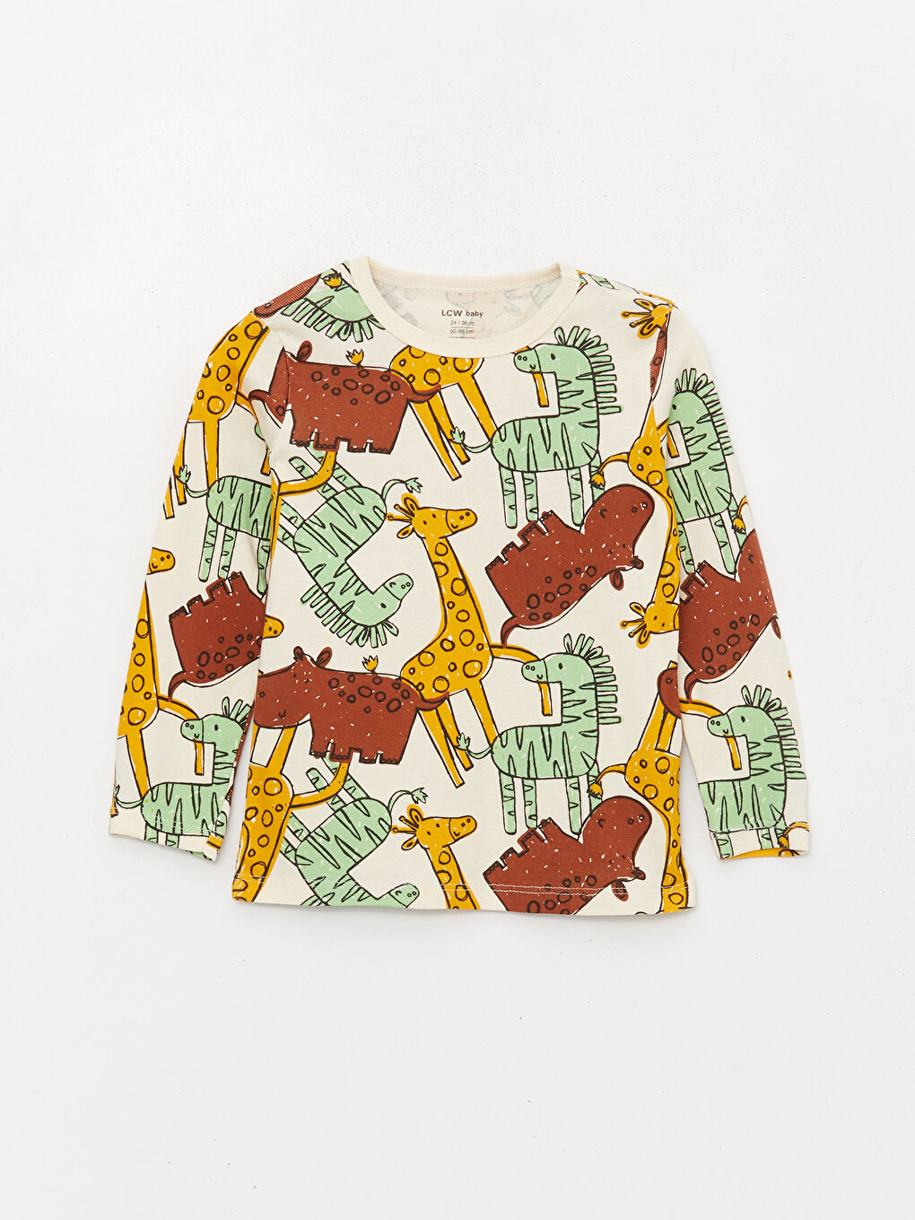 Crew Neck Long Sleeve Patterned Baby Boy Pajamas Set -S40657Z1-LRB