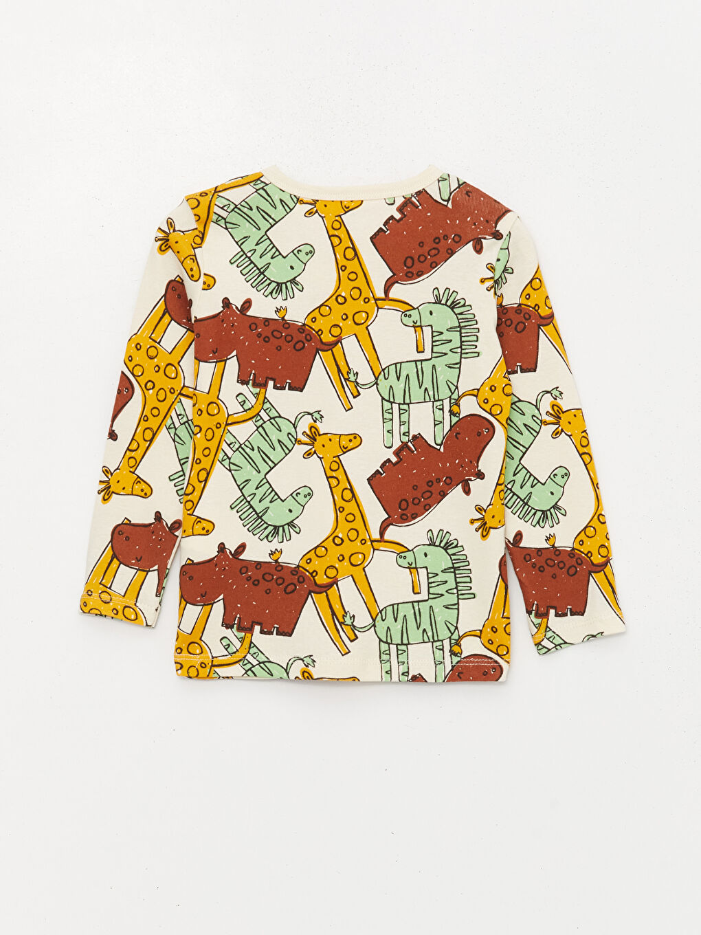 Crew Neck Long Sleeve Patterned Baby Boy Pajamas Set -S40657Z1-LRB