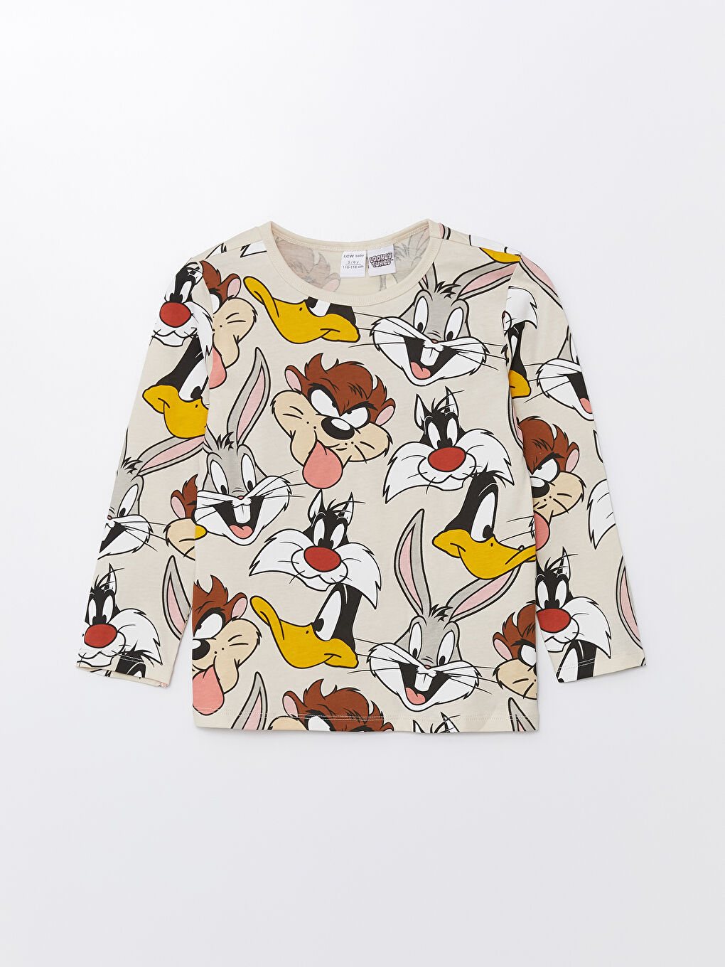 Crew Neck Long Sleeve Bugs Bunny Printed Baby Boys' Pyjama Set -S40690Z1-LRB