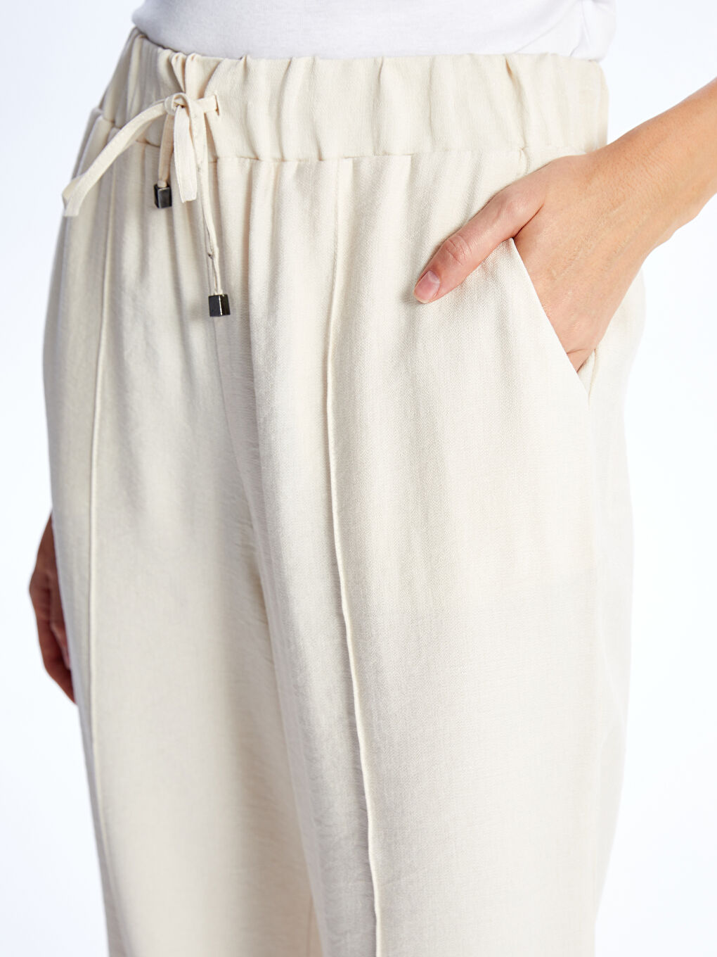 Elastic Waist Regular Bell-Bottoms Women's Trousers -S40770Z8-RQB