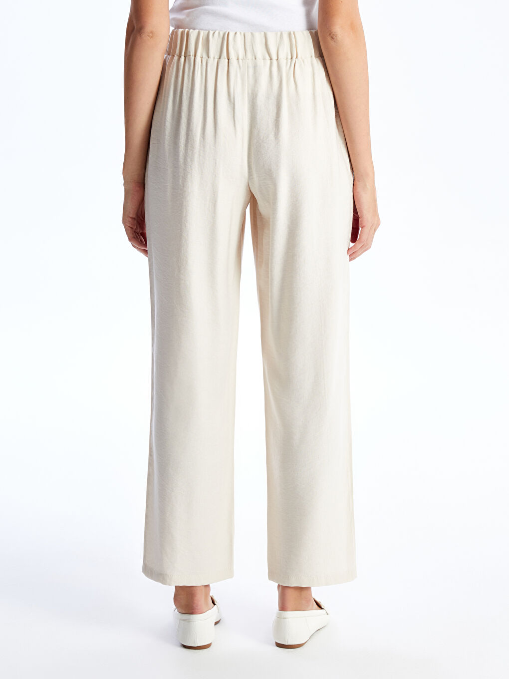 Elastic Waist Regular Bell-Bottoms Women's Trousers -S40770Z8-RQB