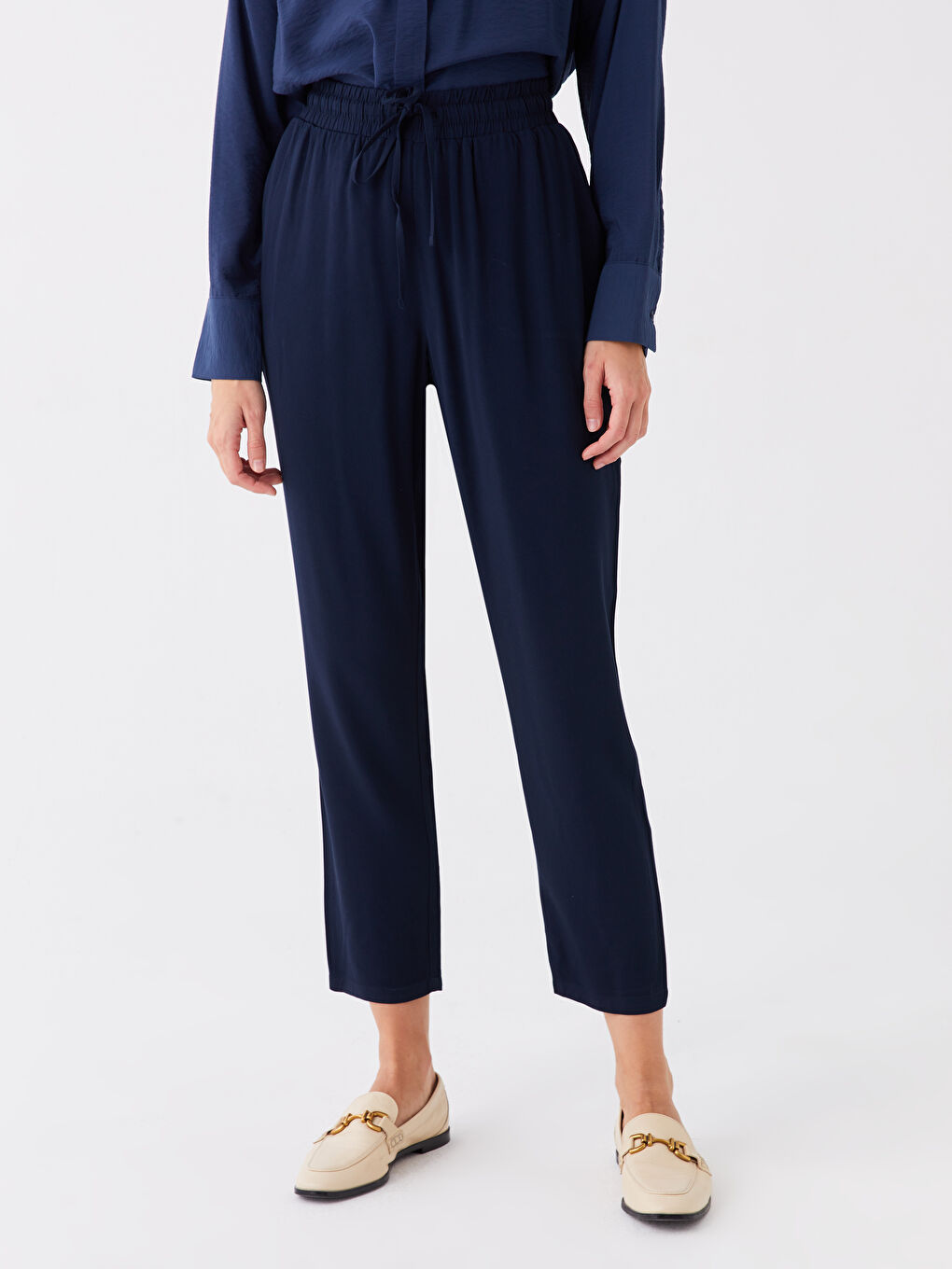 Elastic Waist Comfortable Fit Women's Trousers -S40771Z8-E1J