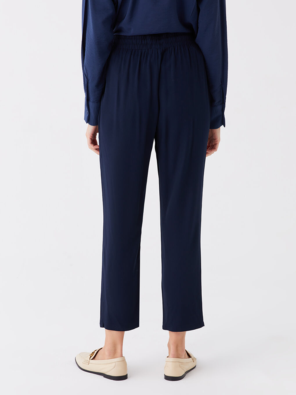 Elastic Waist Comfortable Fit Women's Trousers -S40771Z8-E1J
