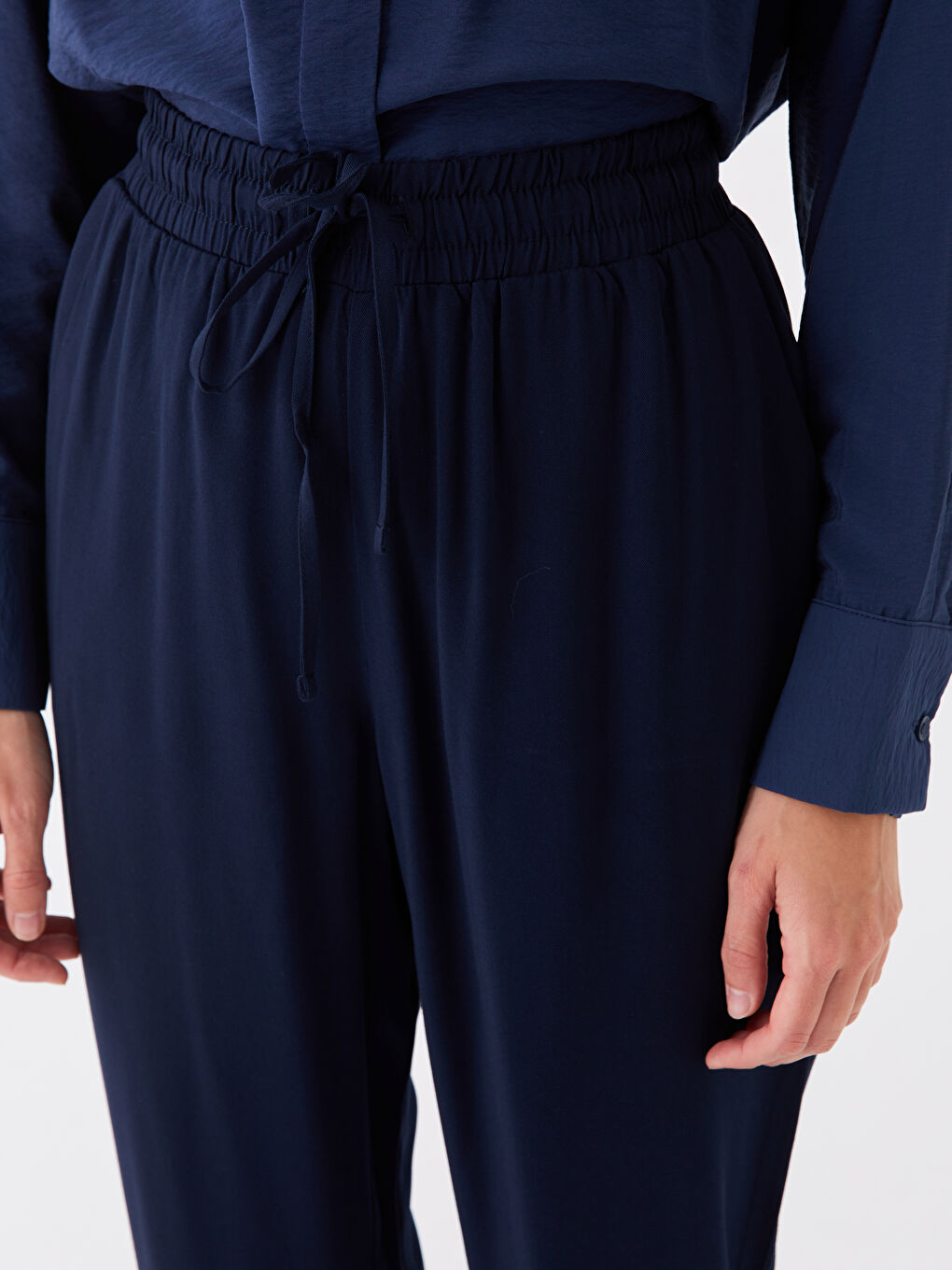 Elastic Waist Comfortable Fit Women's Trousers -S40771Z8-E1J