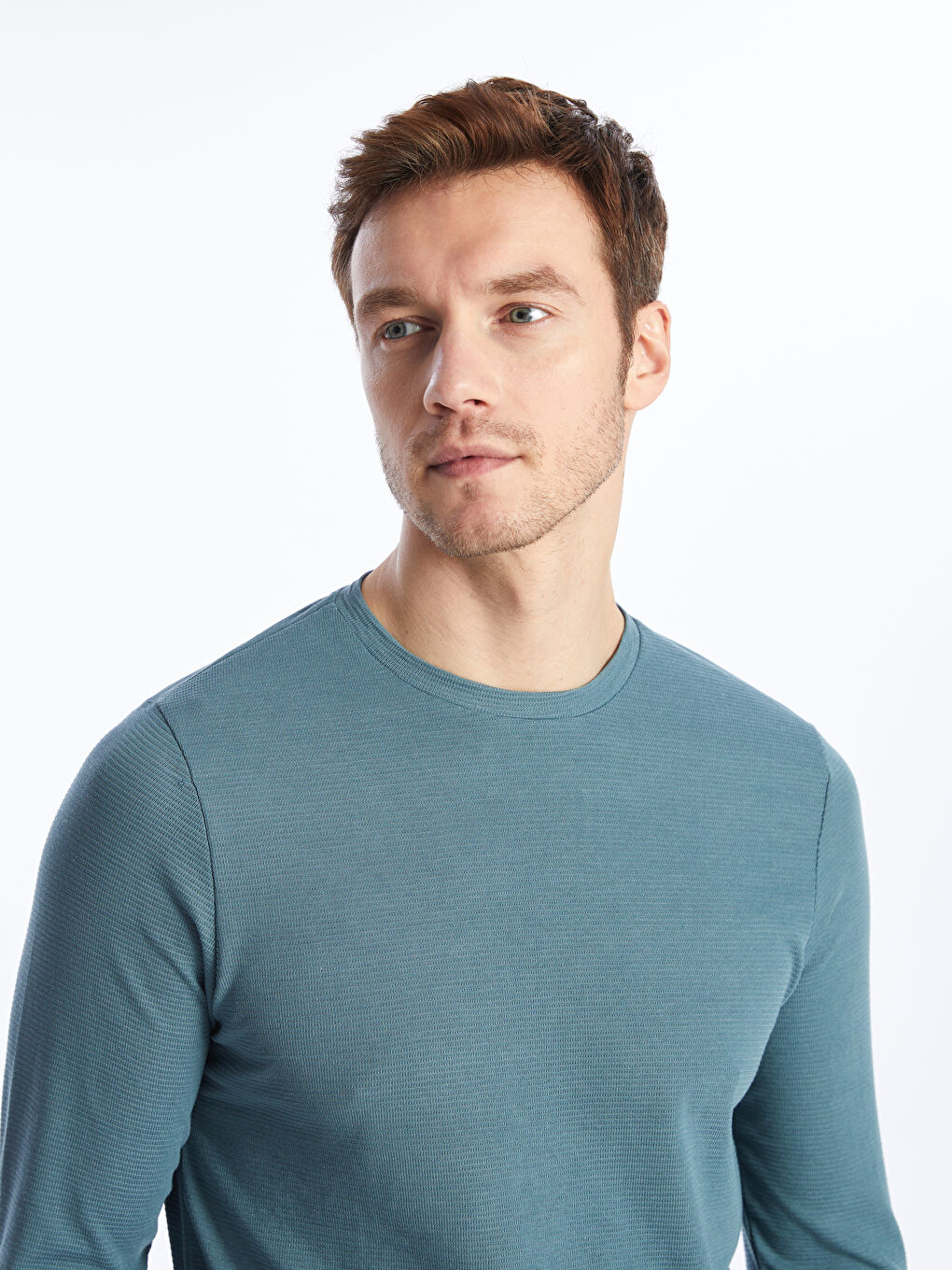 Crew Neck Long Sleeve Men's T-Shirt -S40785Z8-VG7