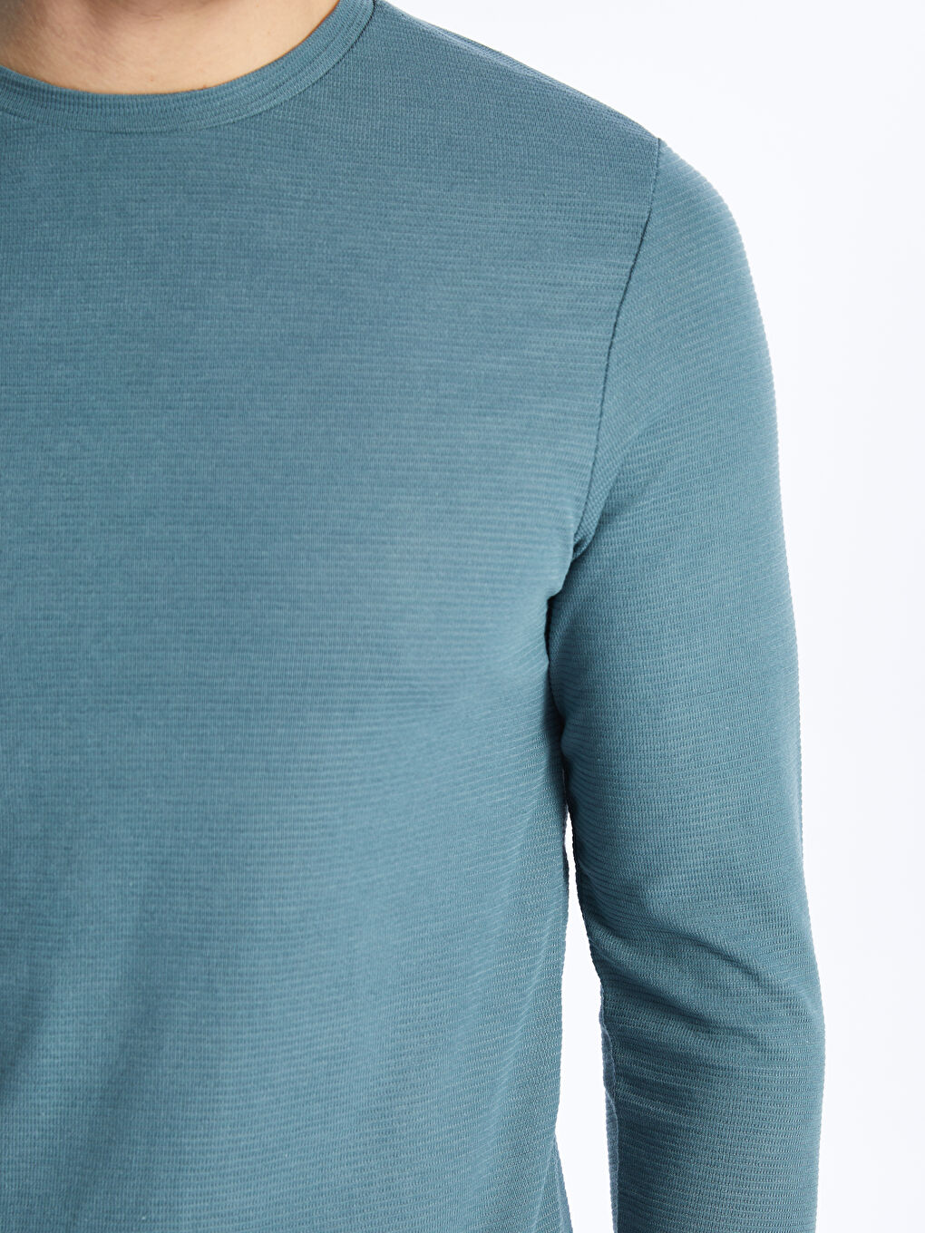 Crew Neck Long Sleeve Men's T-Shirt -S40785Z8-VG7