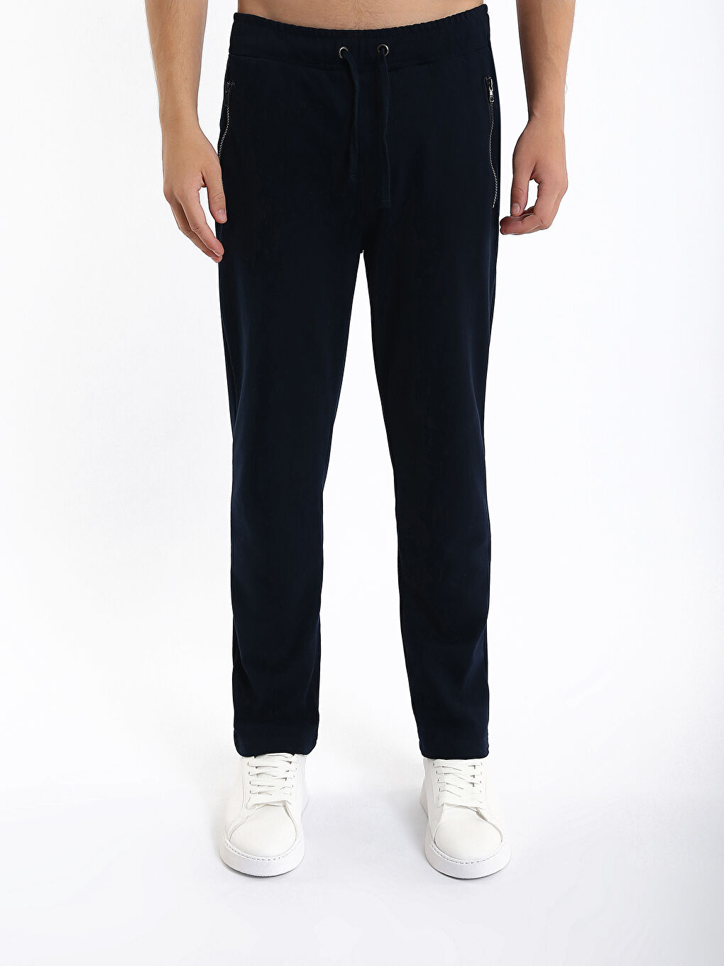 Lacivert Rahat Kalıp Erkek Eşofman Altı-2