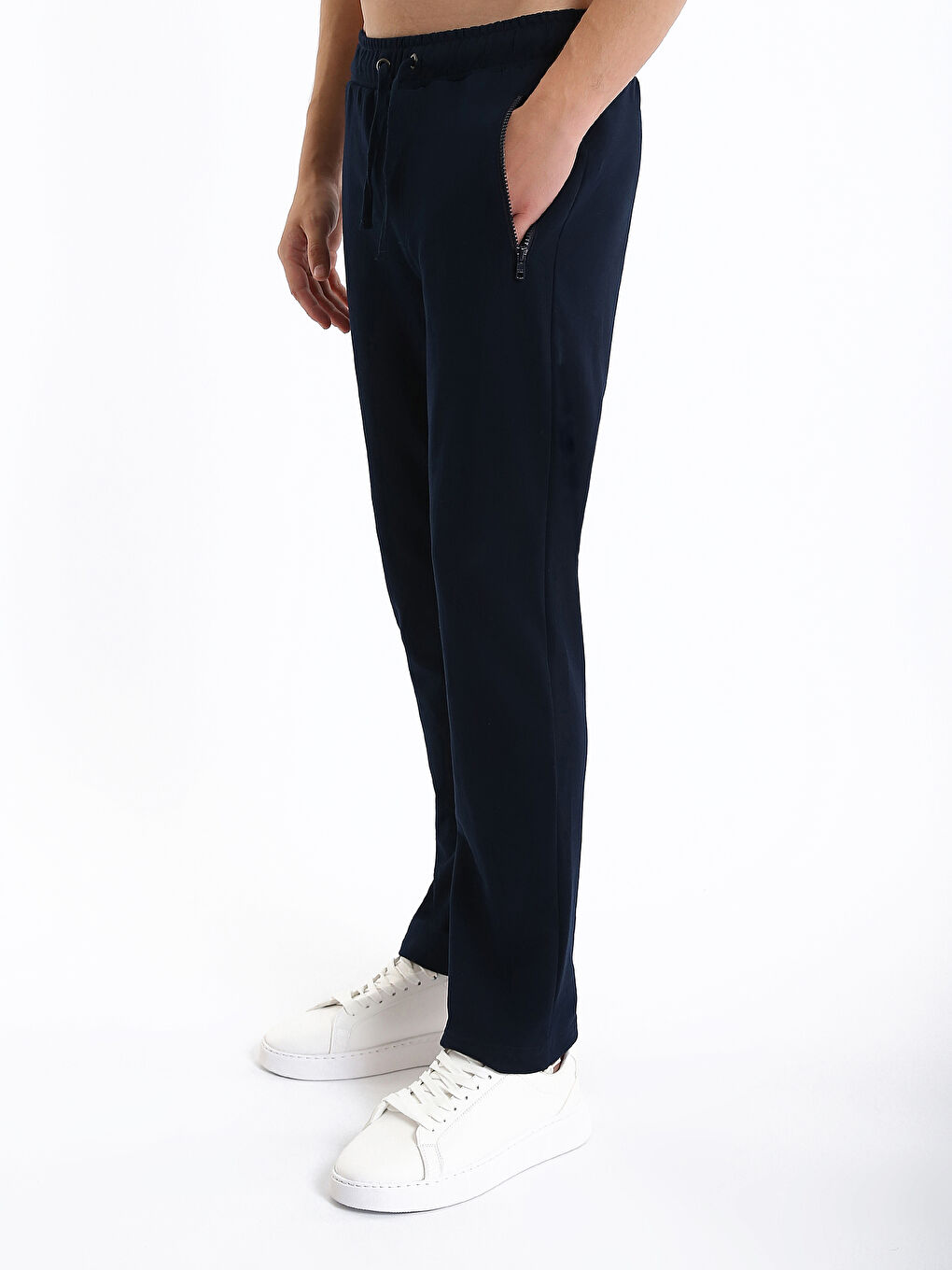 Lacivert Rahat Kalıp Erkek Eşofman Altı-6