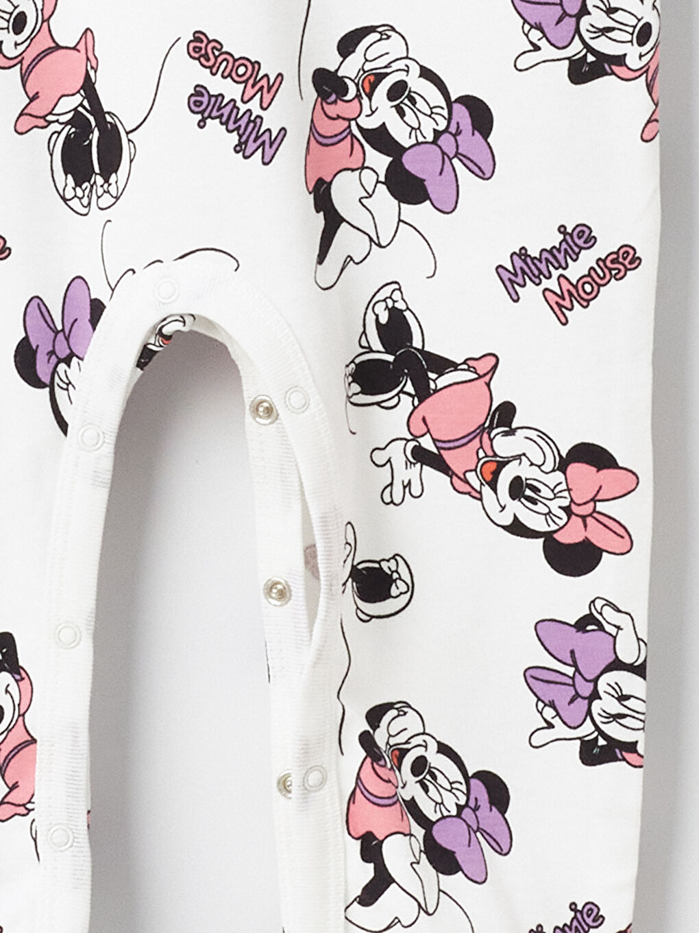 Crew Neck Long Sleeve Minnie Mouse Printed Baby Girl Jumpsuit 2-Pack -S40808Z1-FZE