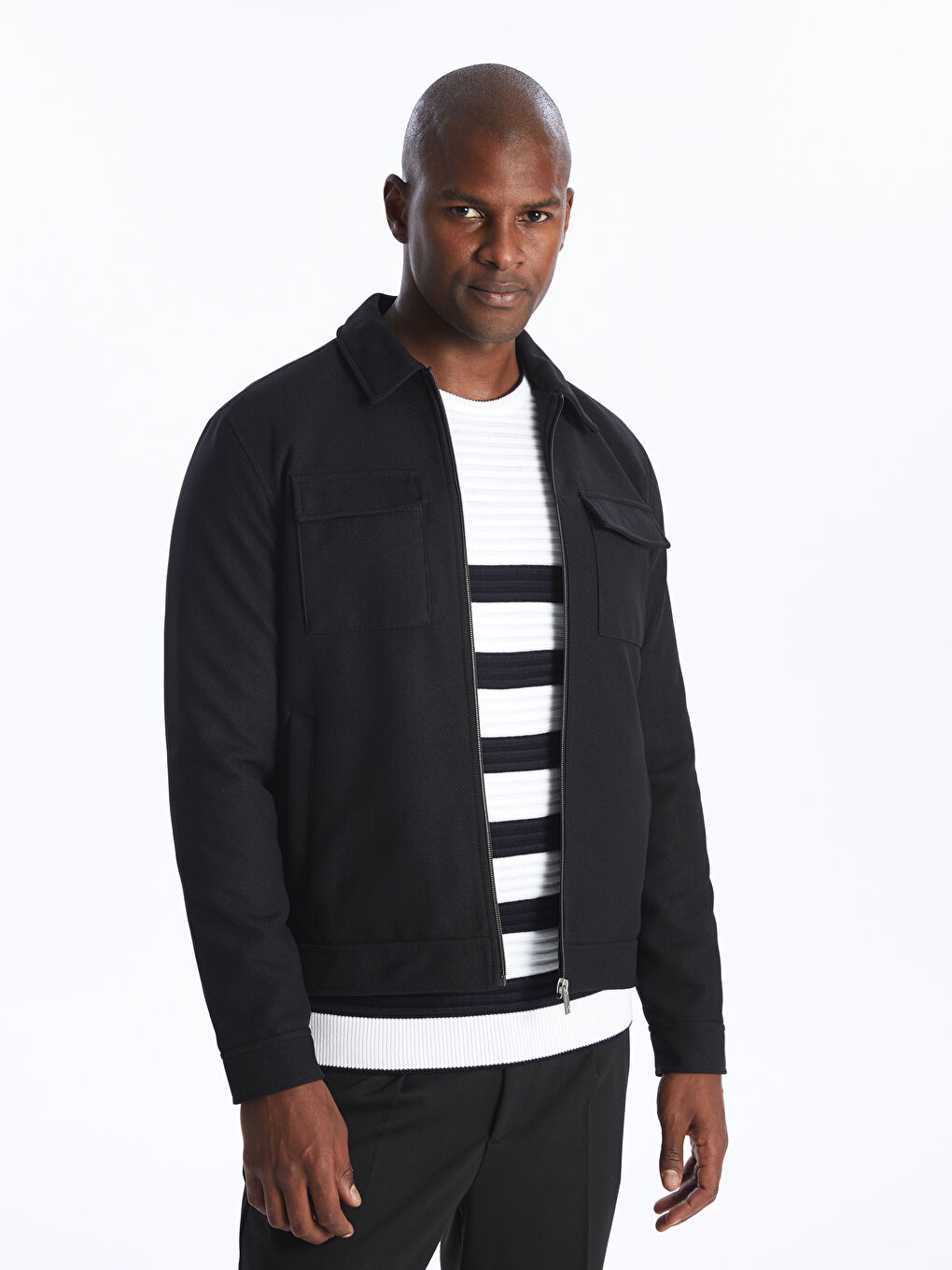Slim Fit Shirt Collar Men's Coat -S40816Z8-CVL