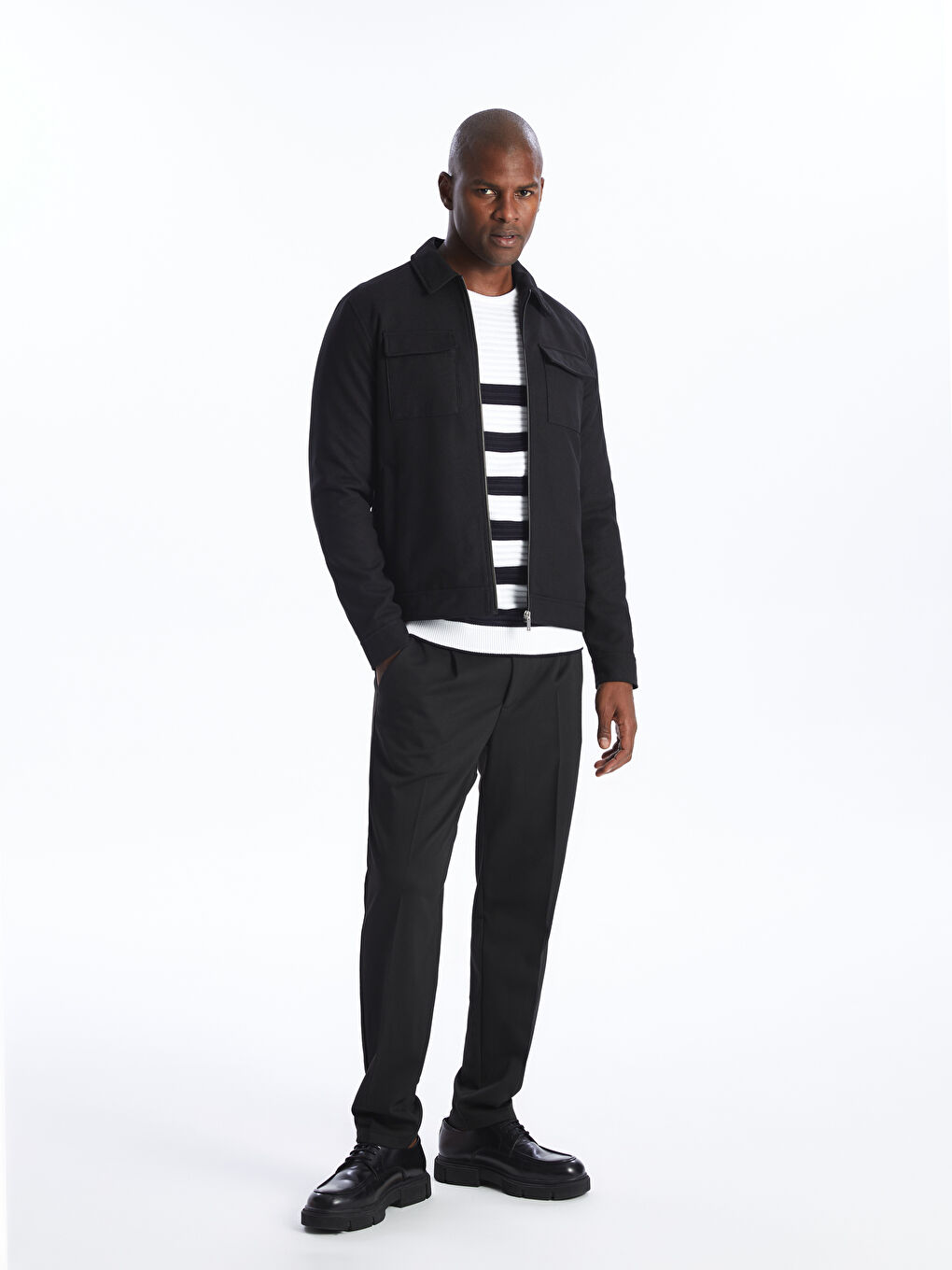 Slim Fit Shirt Collar Men's Coat -S40816Z8-CVL