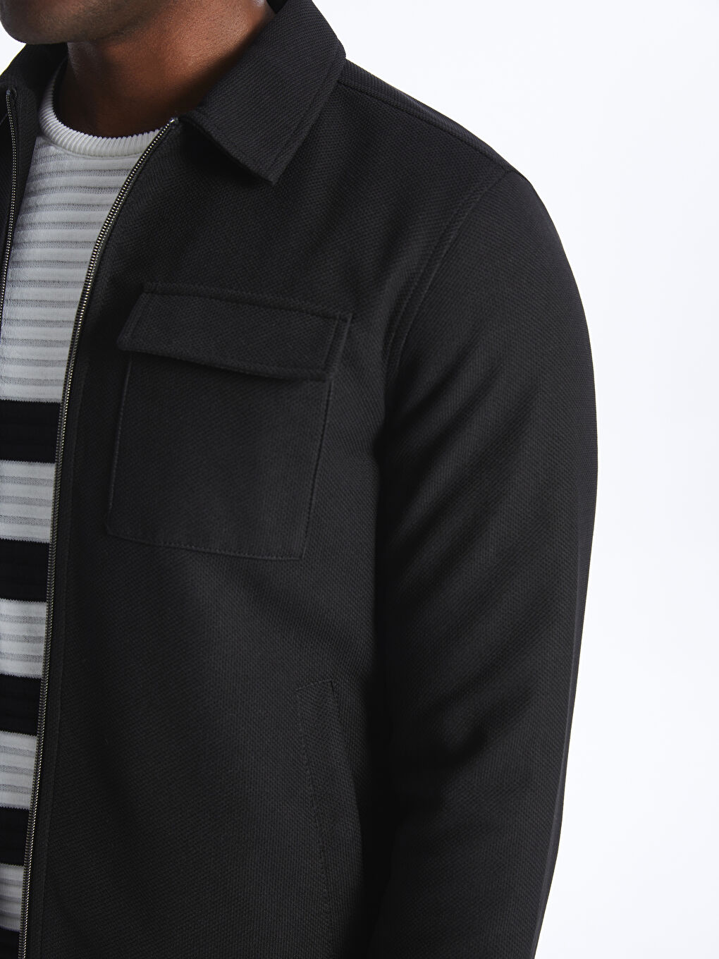 Slim Fit Shirt Collar Men's Coat -S40816Z8-CVL