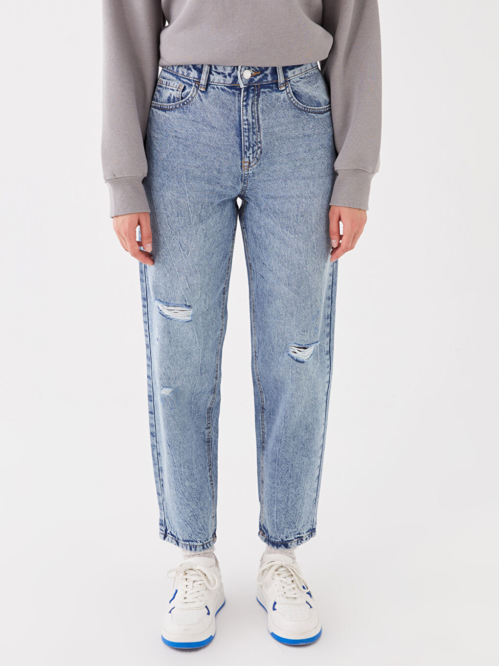 LCW Jeans Boyfriend Ripped Detailed Women's Jeans -S40911Z8-311