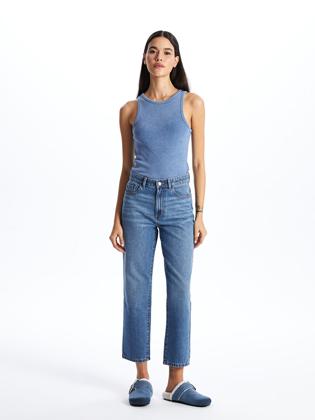 Ženske teksas pantalone ravnog kroja -S40925Z8-507