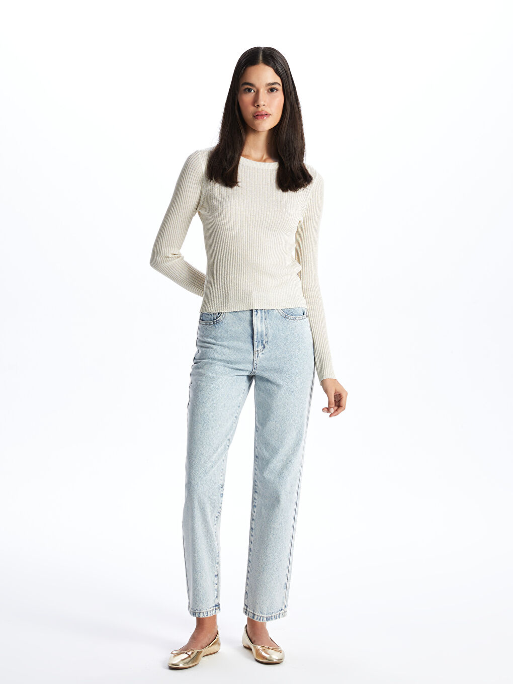 Straight Fit Women's Jeans -S40926Z8-311