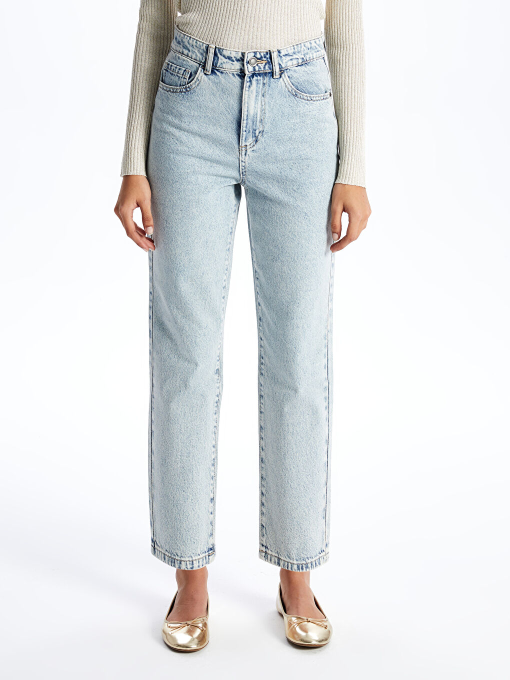 Straight Fit Women's Jeans -S40926Z8-311