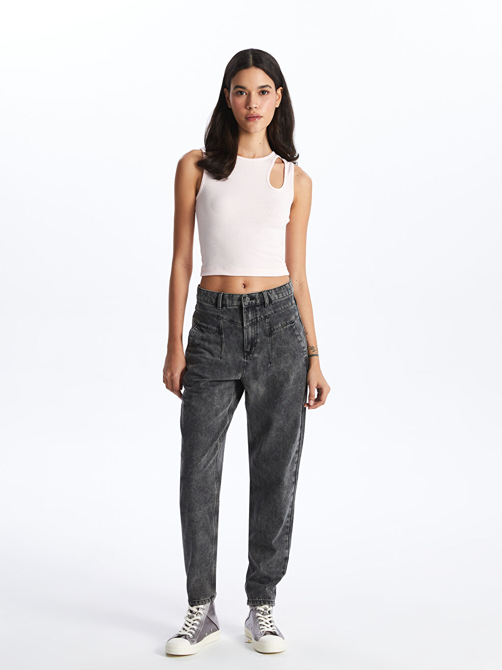 LCW Jeans Mom Fit Women's Jeans -S40935Z8-GRD
