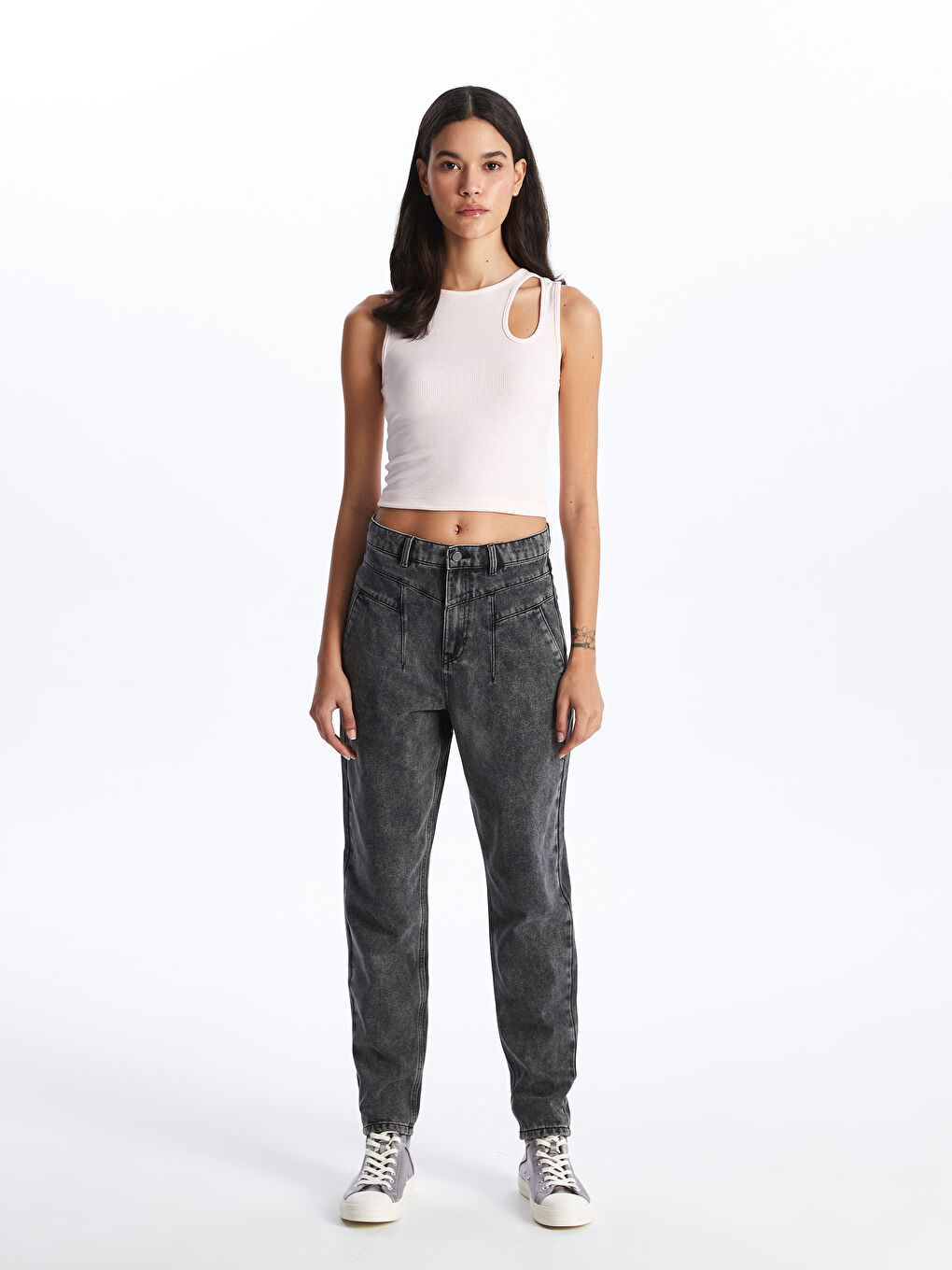 LCW Jeans Mom Fit Women's Jeans -S40935Z8-GRD