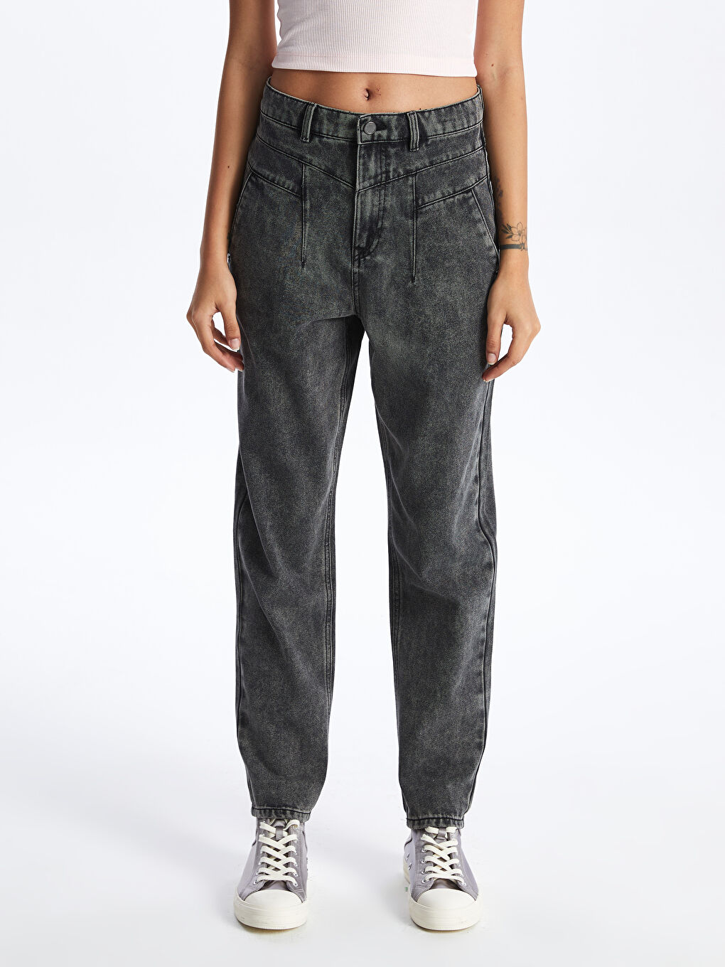 LCW Jeans Mom Fit Women's Jeans -S40935Z8-GRD